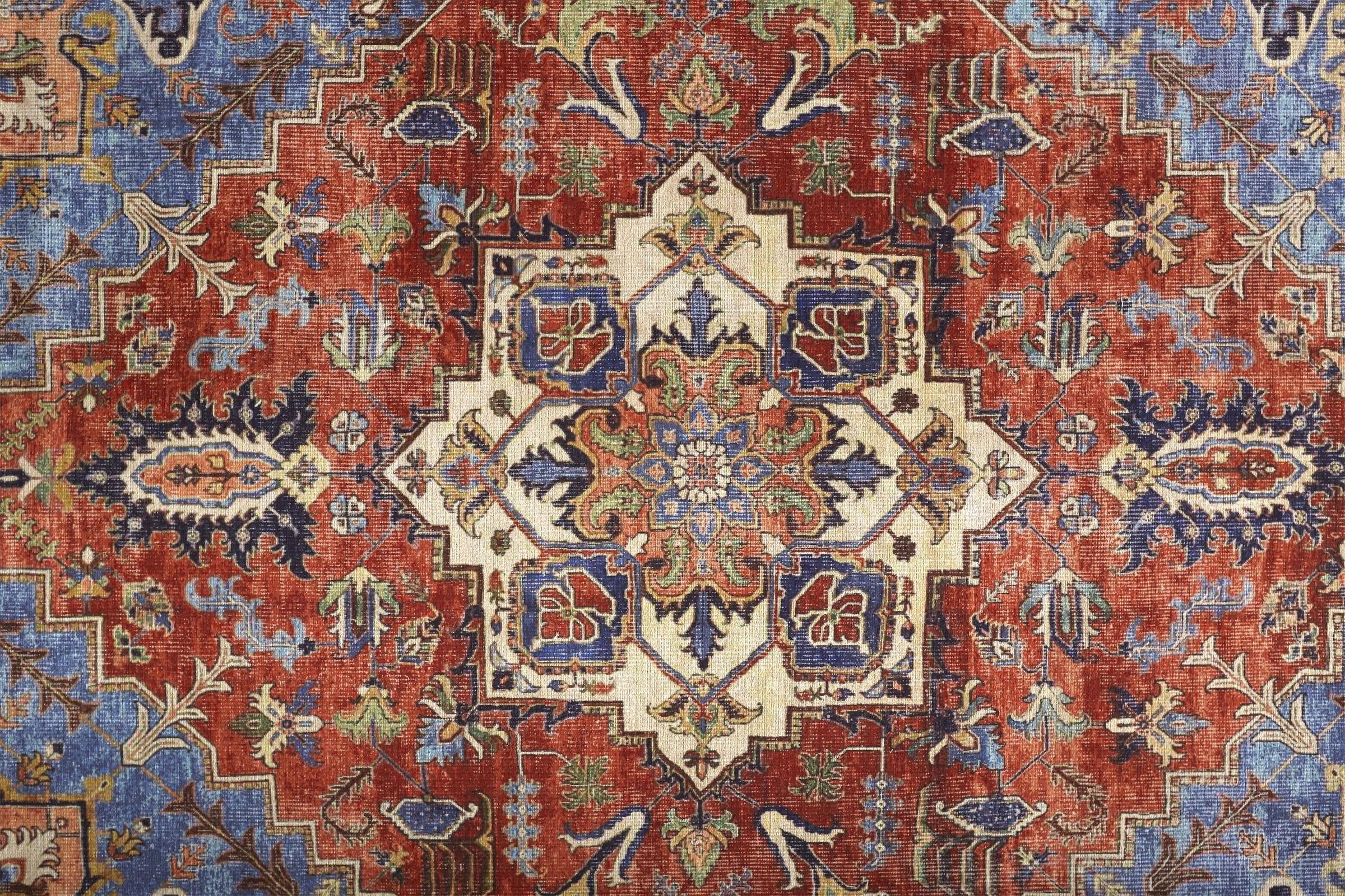 Feizy Percy 39AHF Rug in Rust / Blue - Image 3