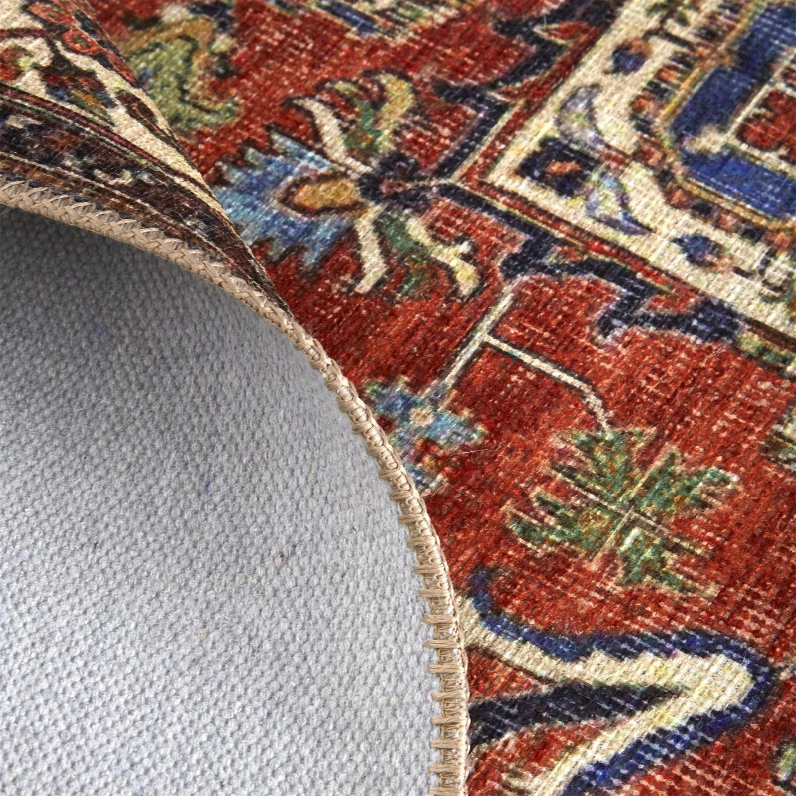 Feizy Percy 39AHF Rug in Rust / Blue - Image 4