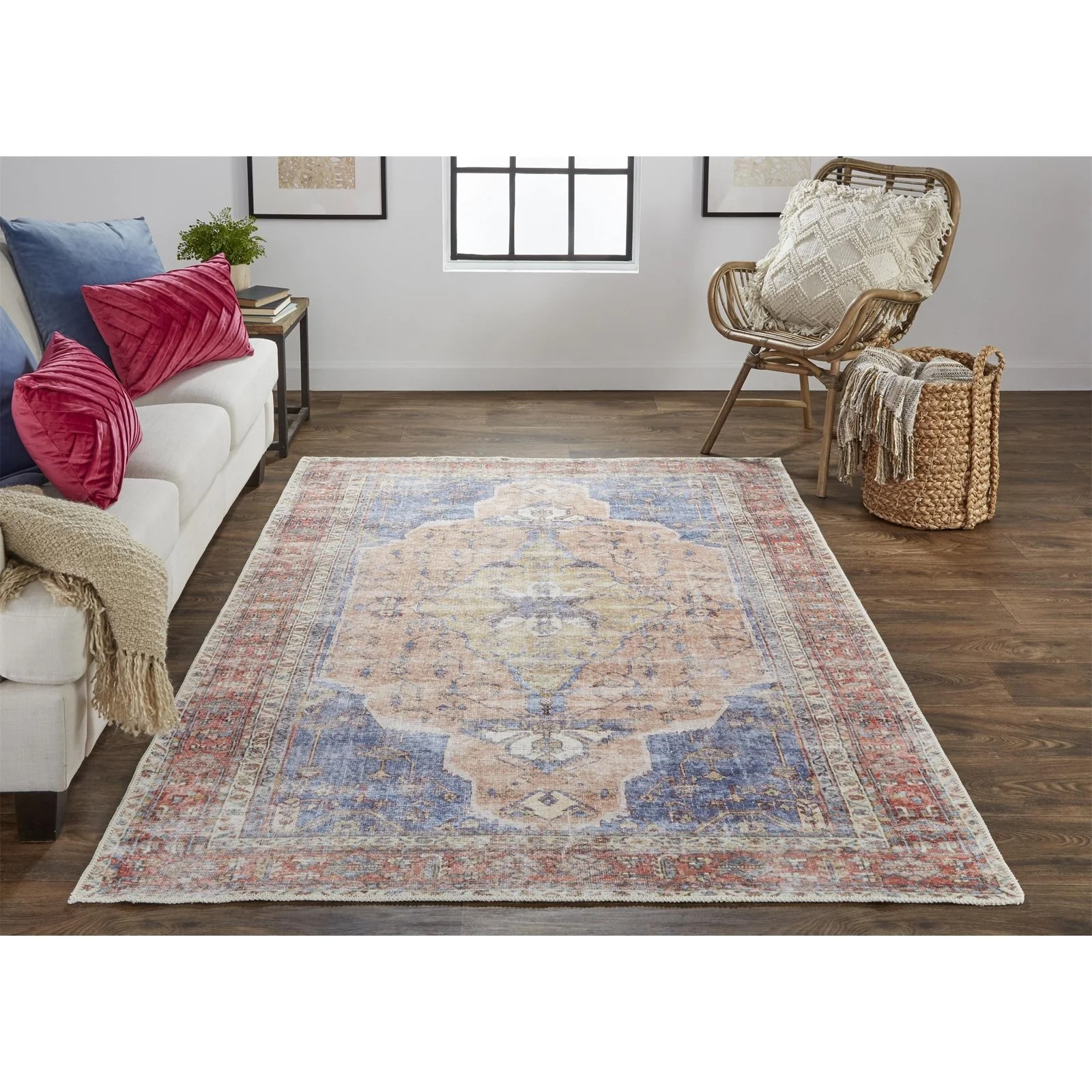 Feizy Percy 39APF Rug in Rust / Blue - Image 2