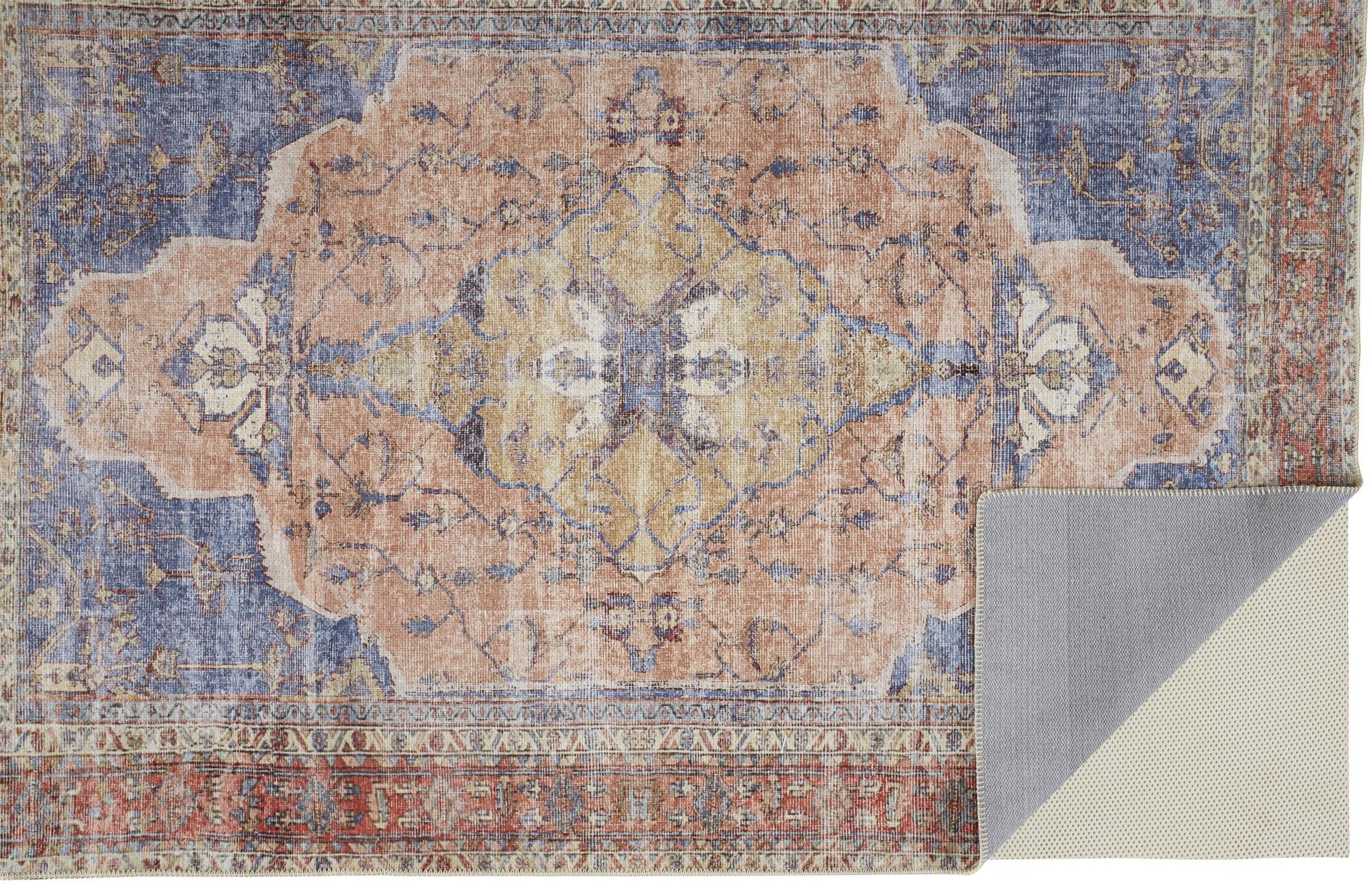 Feizy Percy 39APF Rug in Rust / Blue - Image 6