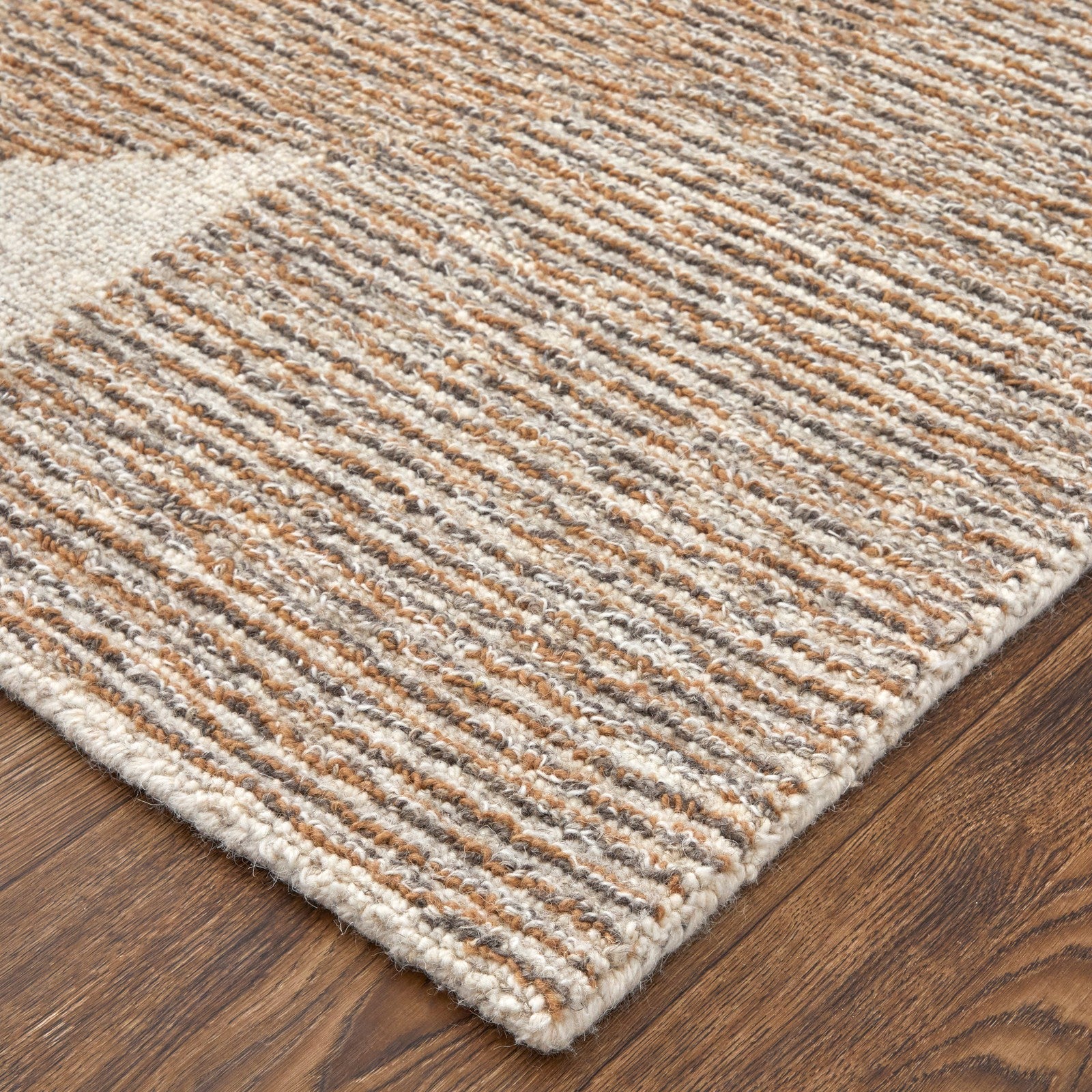Feizy Pollock 8951F Modern Watercolor in Brown/Tan/Ivory - Image 3