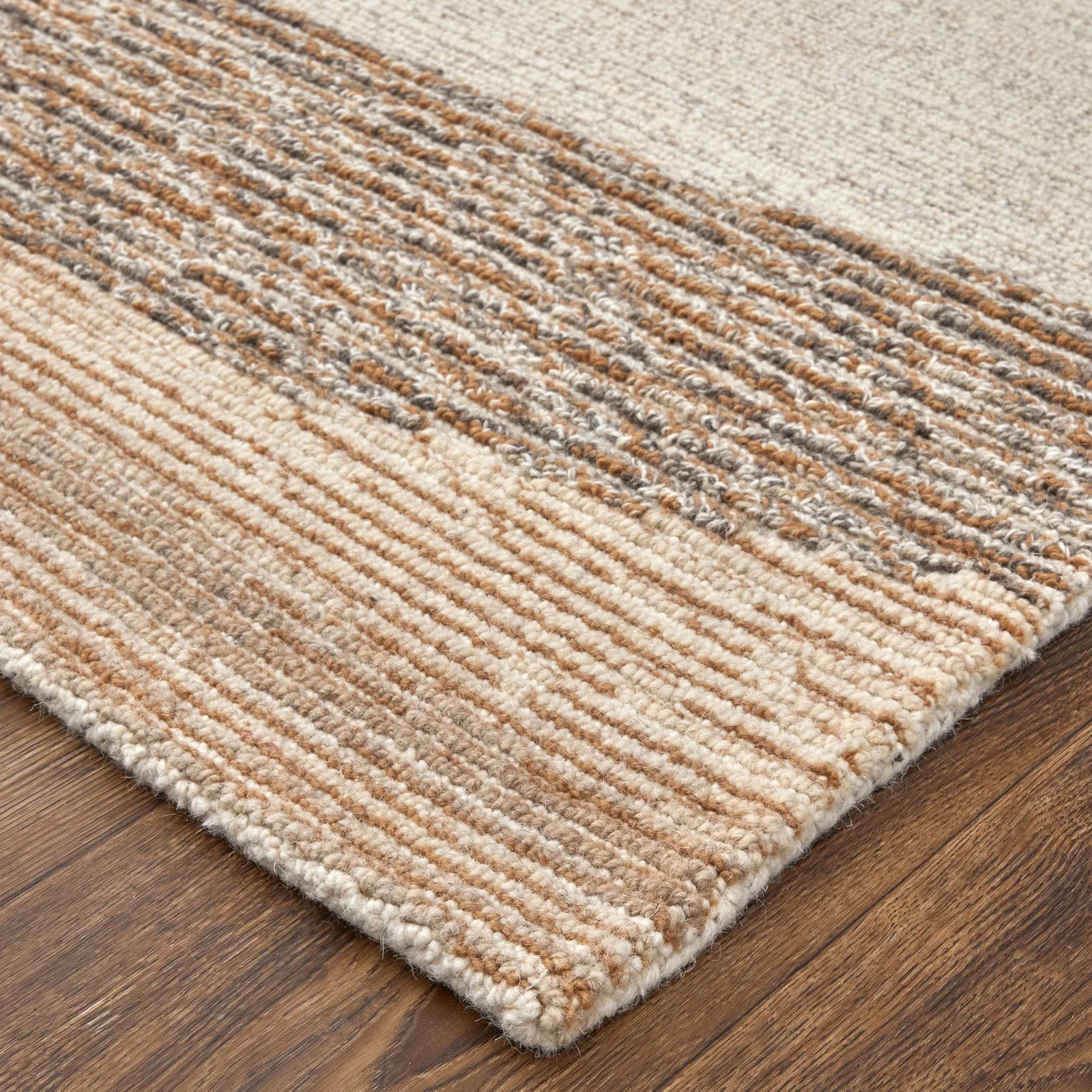 Feizy Pollock 8952F Modern Abstract in Brown/Tan/Ivory - Image 3