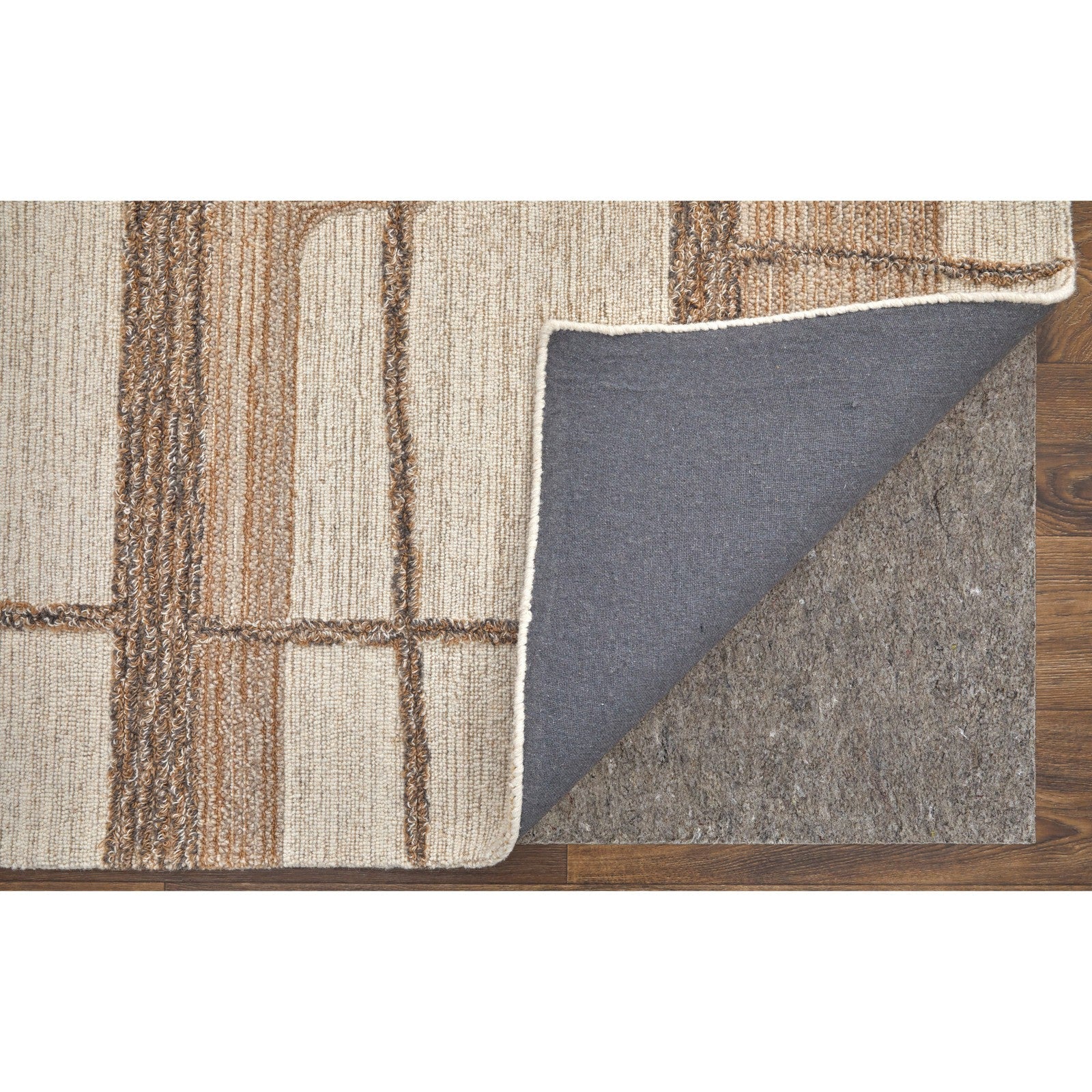Feizy Pollock 8954F Modern Geometric in Ivory/Brown/Tan - Image 4