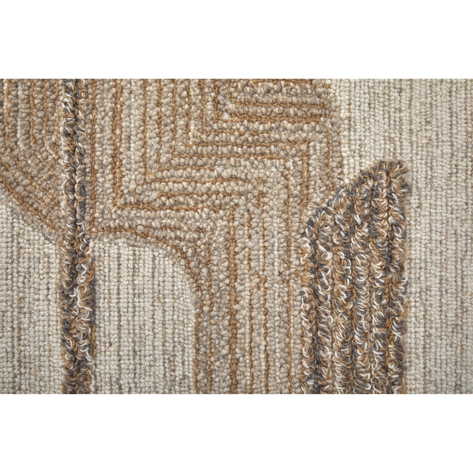 Feizy Pollock 8954F Modern Geometric in Ivory/Brown/Tan - Image 8