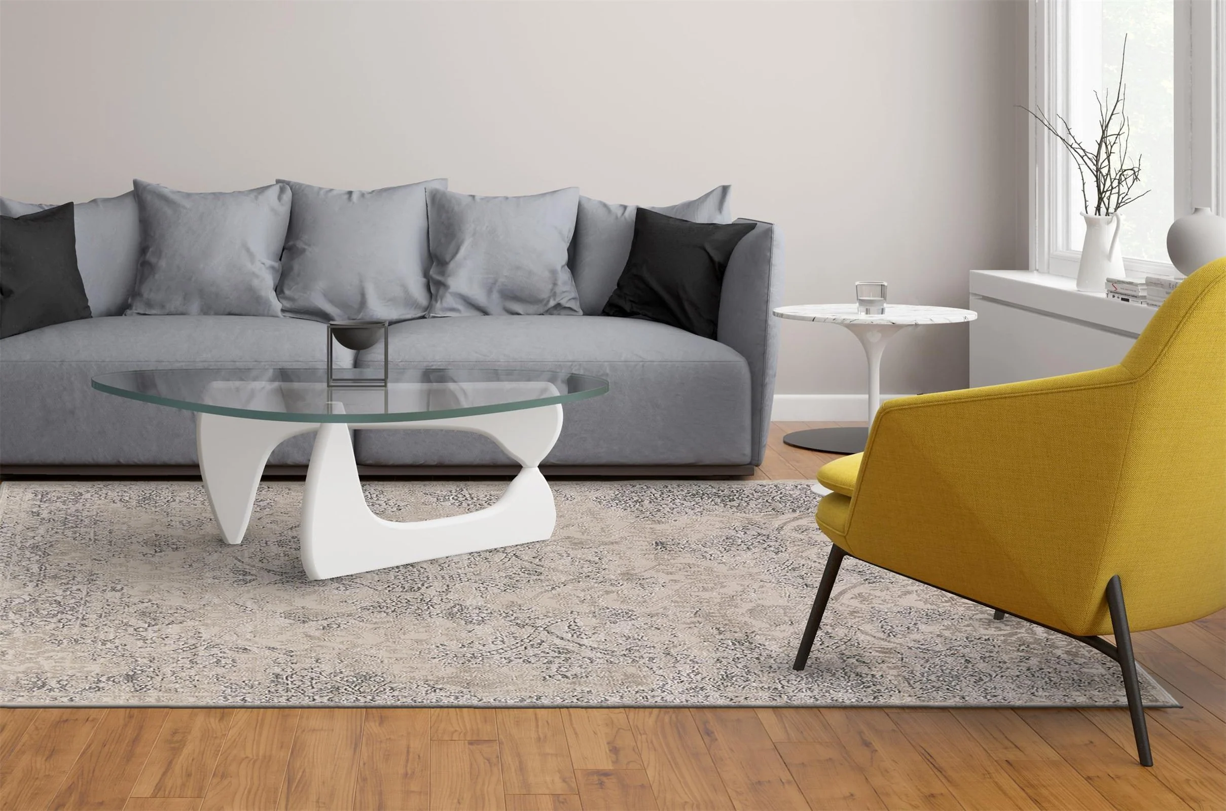 Feizy Prasad 3682F Rug in Light Gray - Image 4