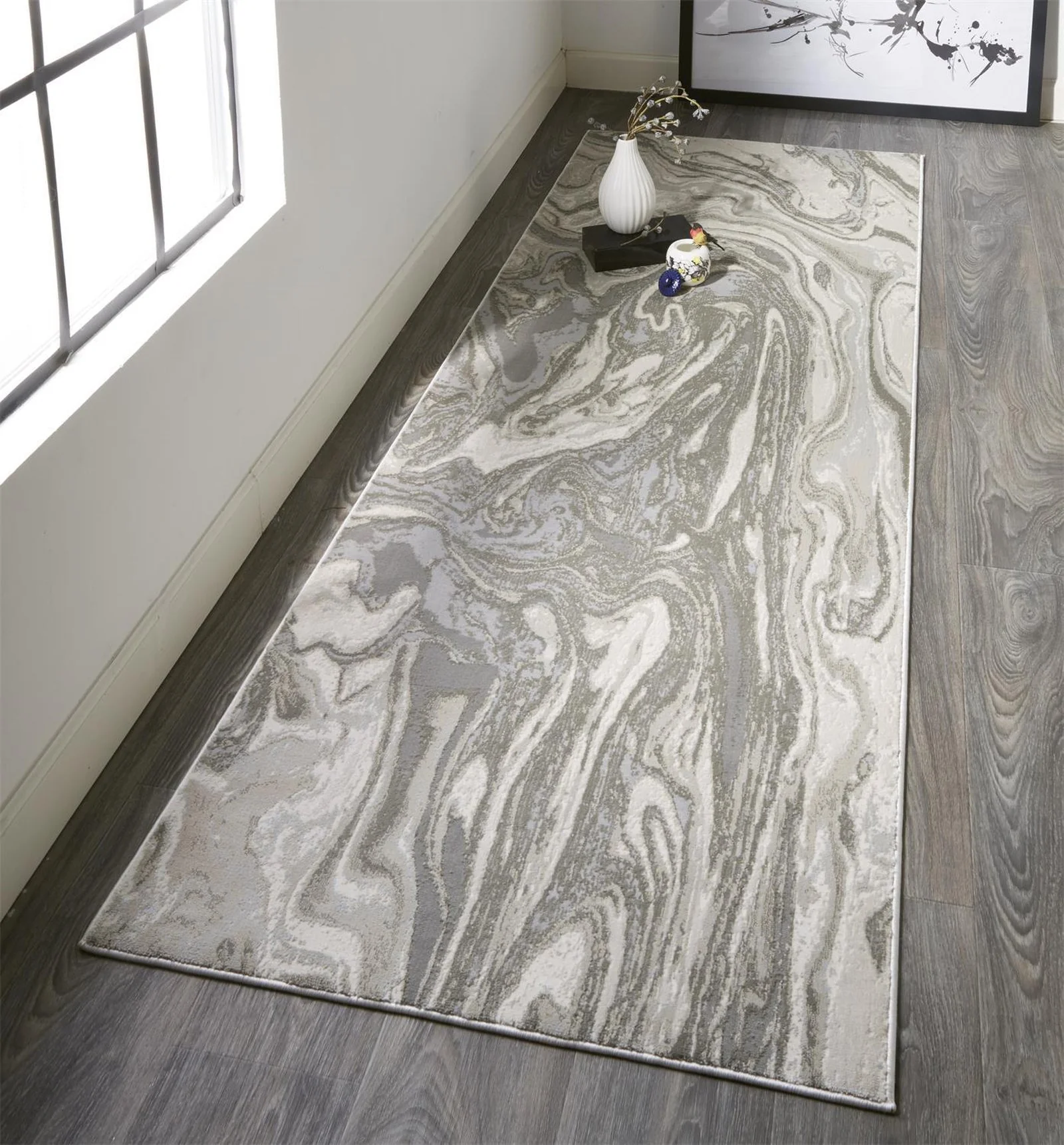 Feizy Prasad 3894F Rug in Light Gray - Image 12
