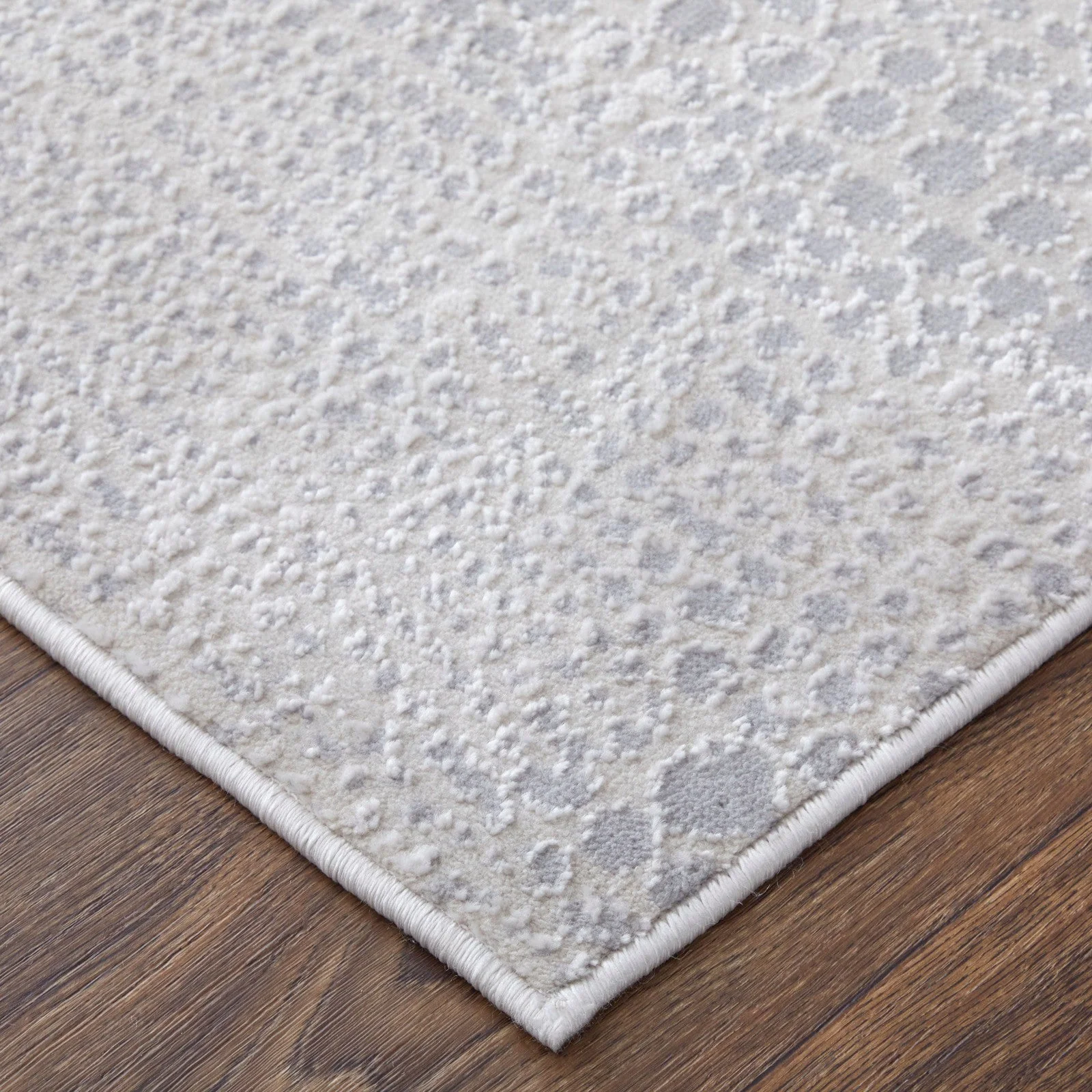 Feizy Prasad 39N8F Modern Distressed in Ivory/Silver/Gray - Image 5