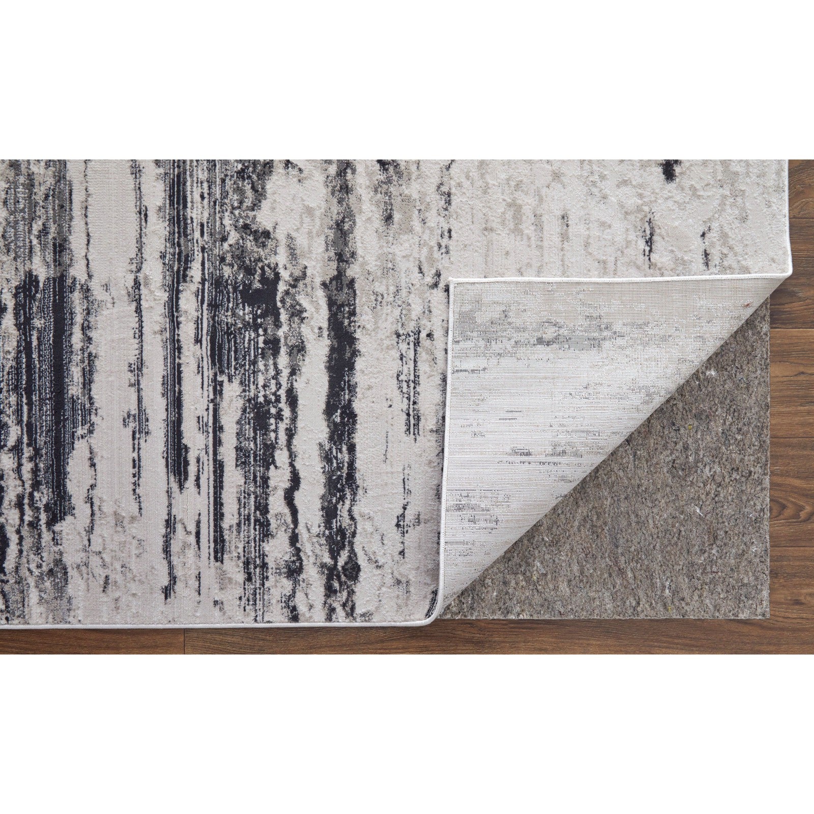 Feizy Prasad 39N9F Modern Abstract in Ivory/Gray/Taupe - Image 6