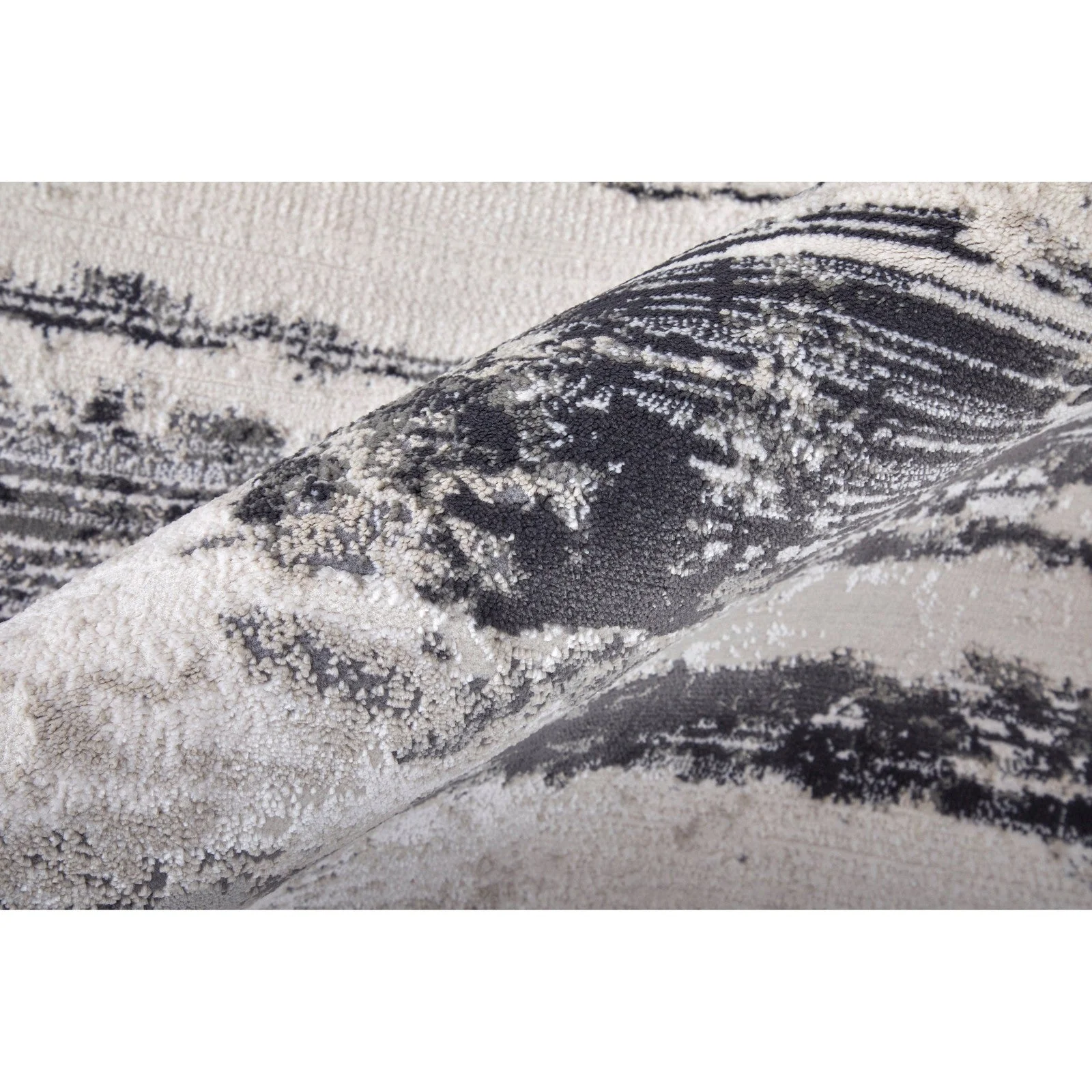 Feizy Prasad 39N9F Modern Abstract in Ivory/Gray/Taupe - Image 7