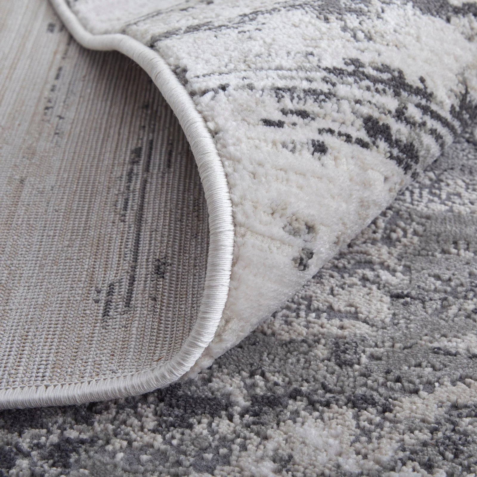 Feizy Prasad 39N9F Modern Abstract in Ivory/Gray/Taupe - Image 9
