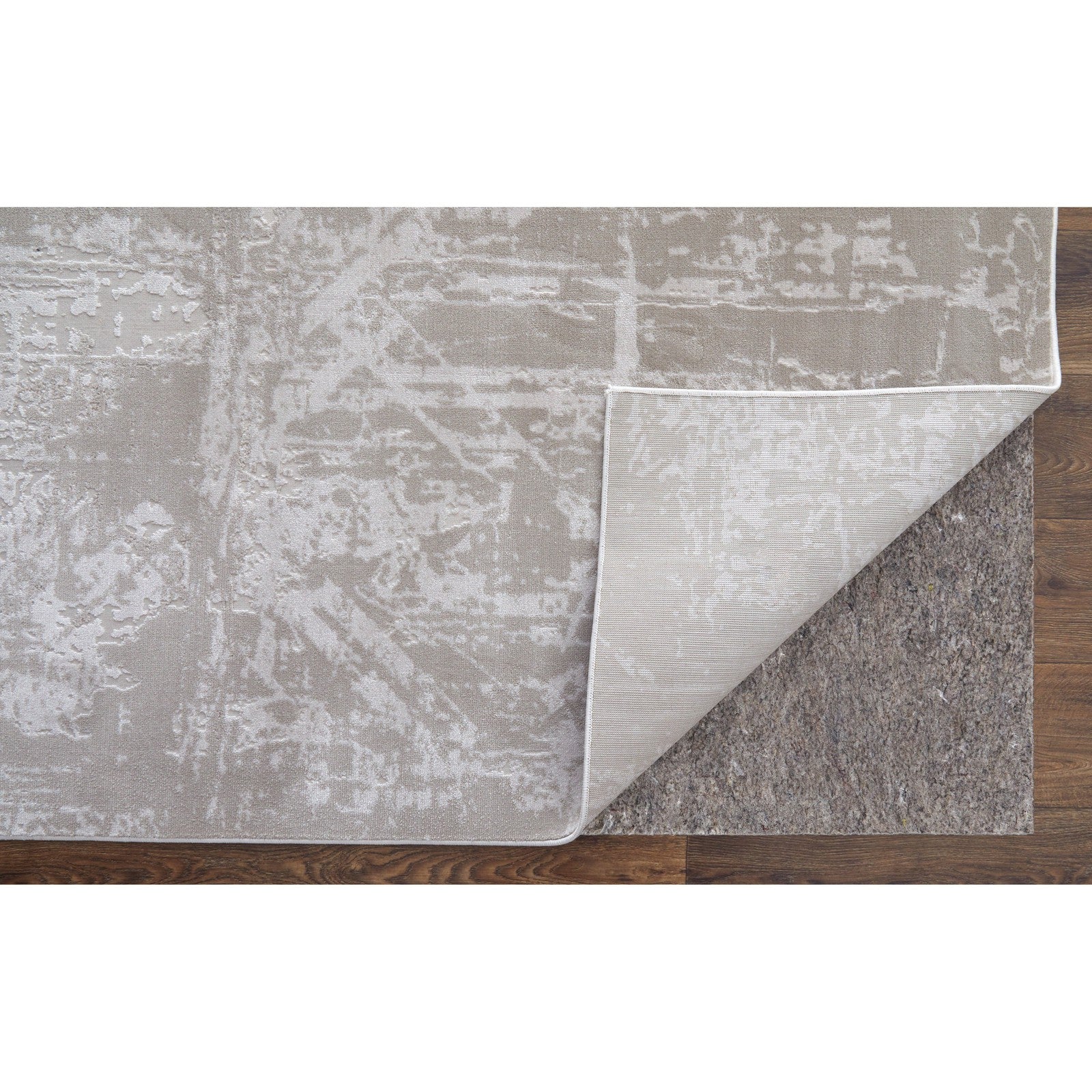 Feizy Prasad 39NAF Modern Abstract in Ivory/Taupe/Silver - Image 6