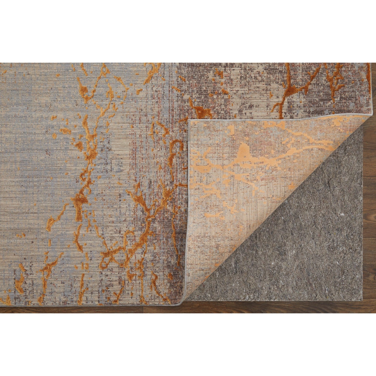Feizy Pryor 39NEF Modern Abstract in Gold/Brown/Gray - Image 6