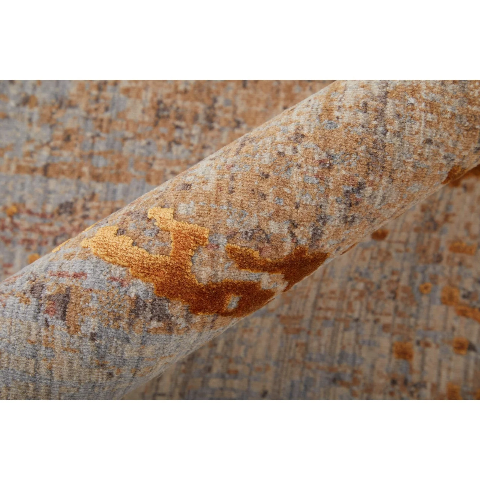 Feizy Pryor 39NEF Modern Abstract in Gold/Brown/Gray - Image 7