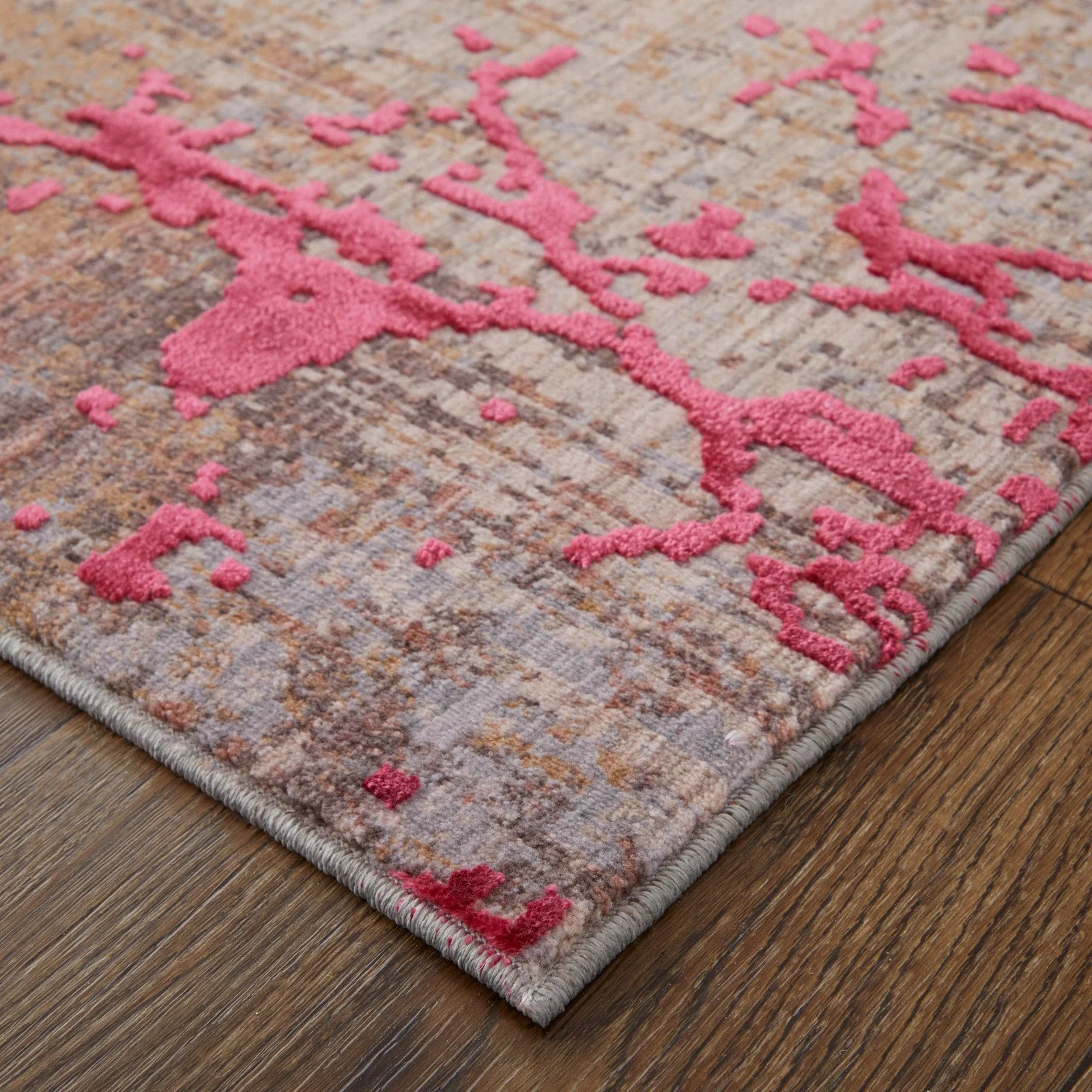 Feizy Pryor 39NEF Modern Abstract in Pink/Gray/Taupe - Image 5