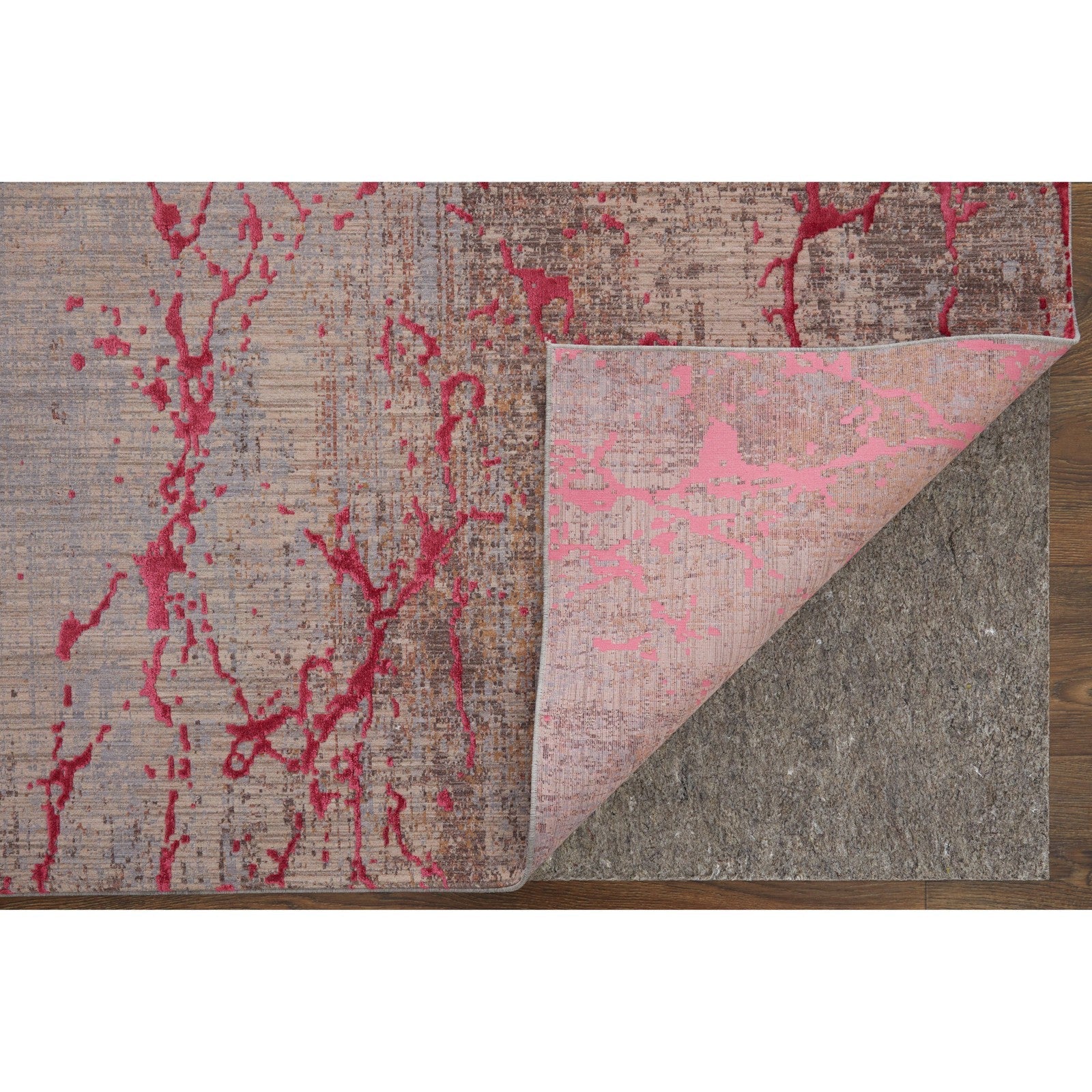 Feizy Pryor 39NEF Modern Abstract in Pink/Gray/Taupe - Image 6