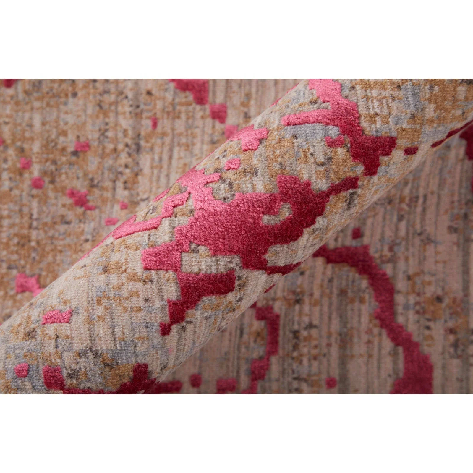 Feizy Pryor 39NEF Modern Abstract in Pink/Gray/Taupe - Image 7