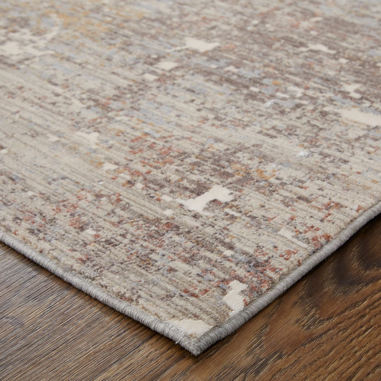 Feizy Pryor 39NHF Modern Abstract in Taupe/Brown/White - Image 5