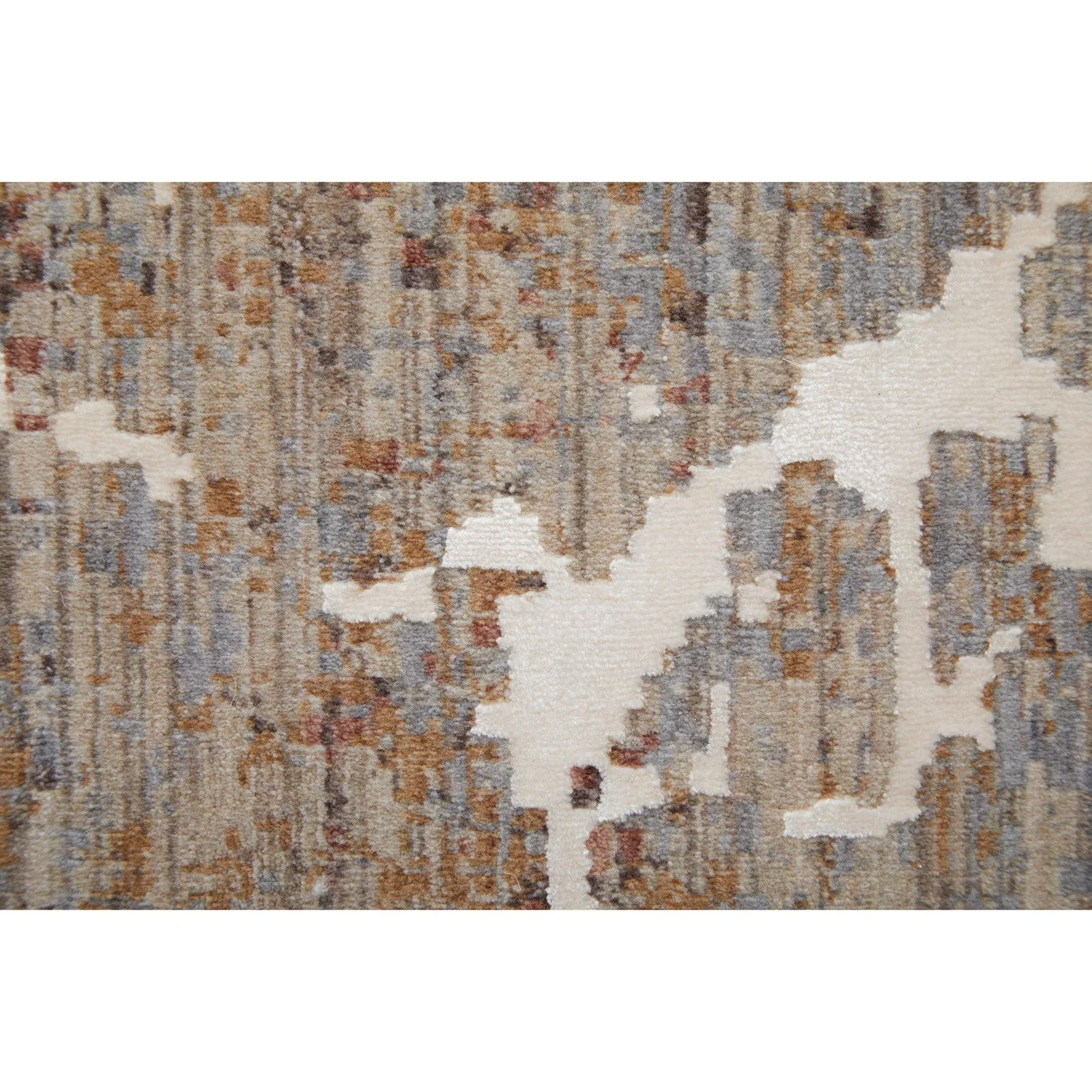 Feizy Pryor 39NHF Modern Abstract in Taupe/Brown/White - Image 8