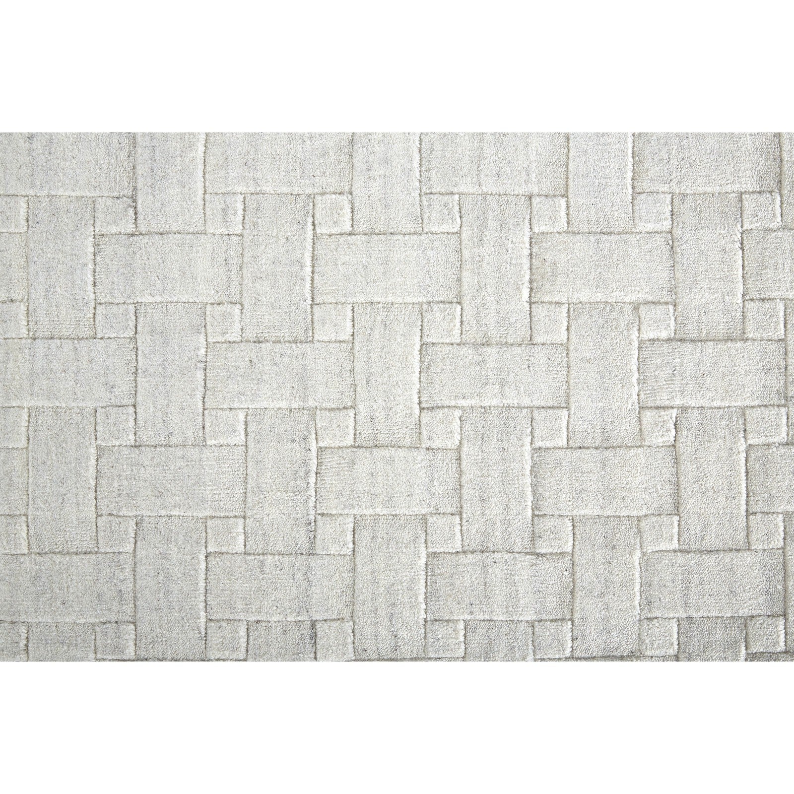 Feizy Redford 8669F Transitional Solid in White/Silver - Image 6