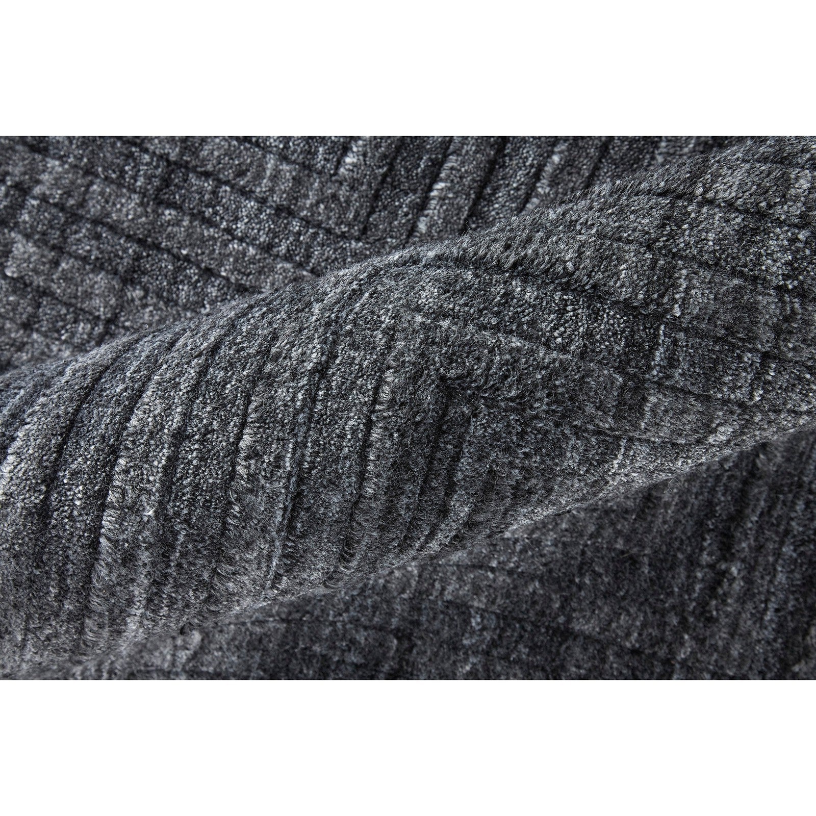 Feizy Redford 8670F Transitional Solid in Gray/Black - Image 5
