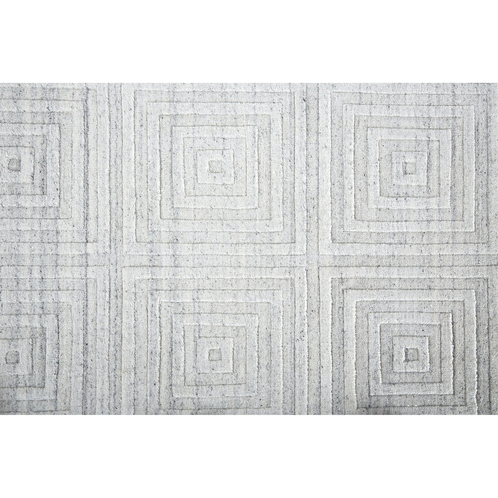 Feizy Redford 8670F Transitional Solid in White/Silver - Image 7