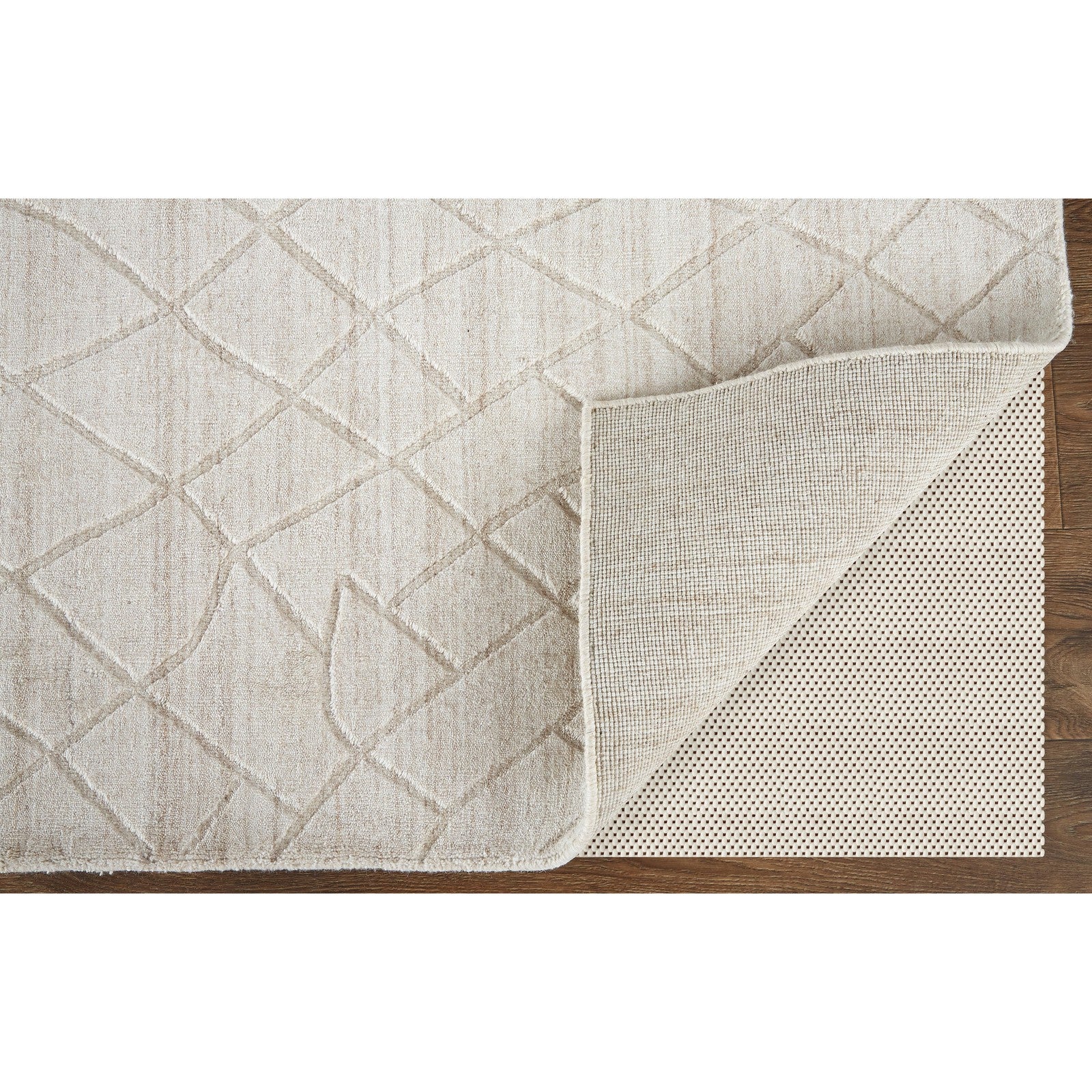 Feizy Redford 8846F Transitional Solid in Ivory/Gray - Image 4