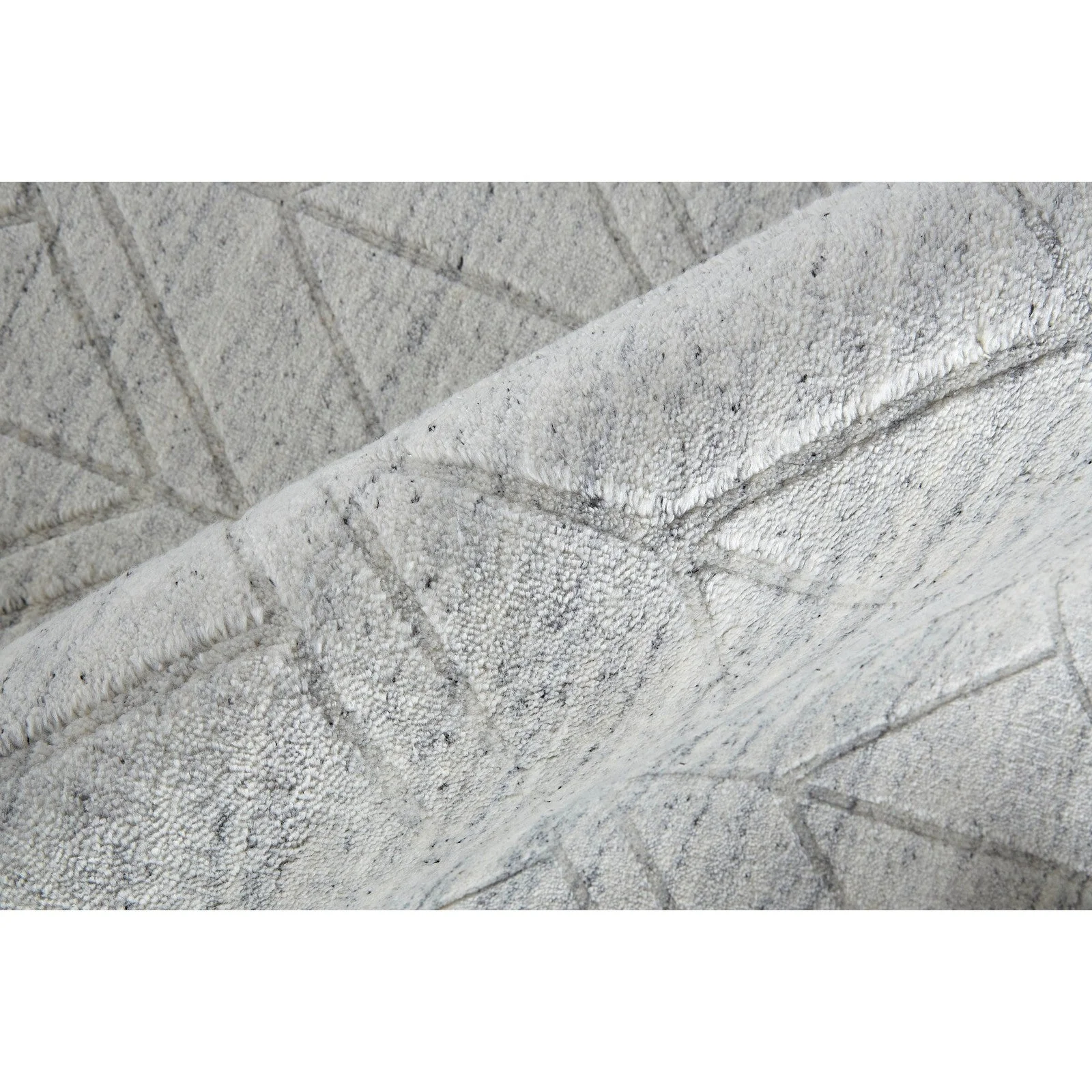 Feizy Redford 8847F Transitional Solid in White/Silver - Image 6