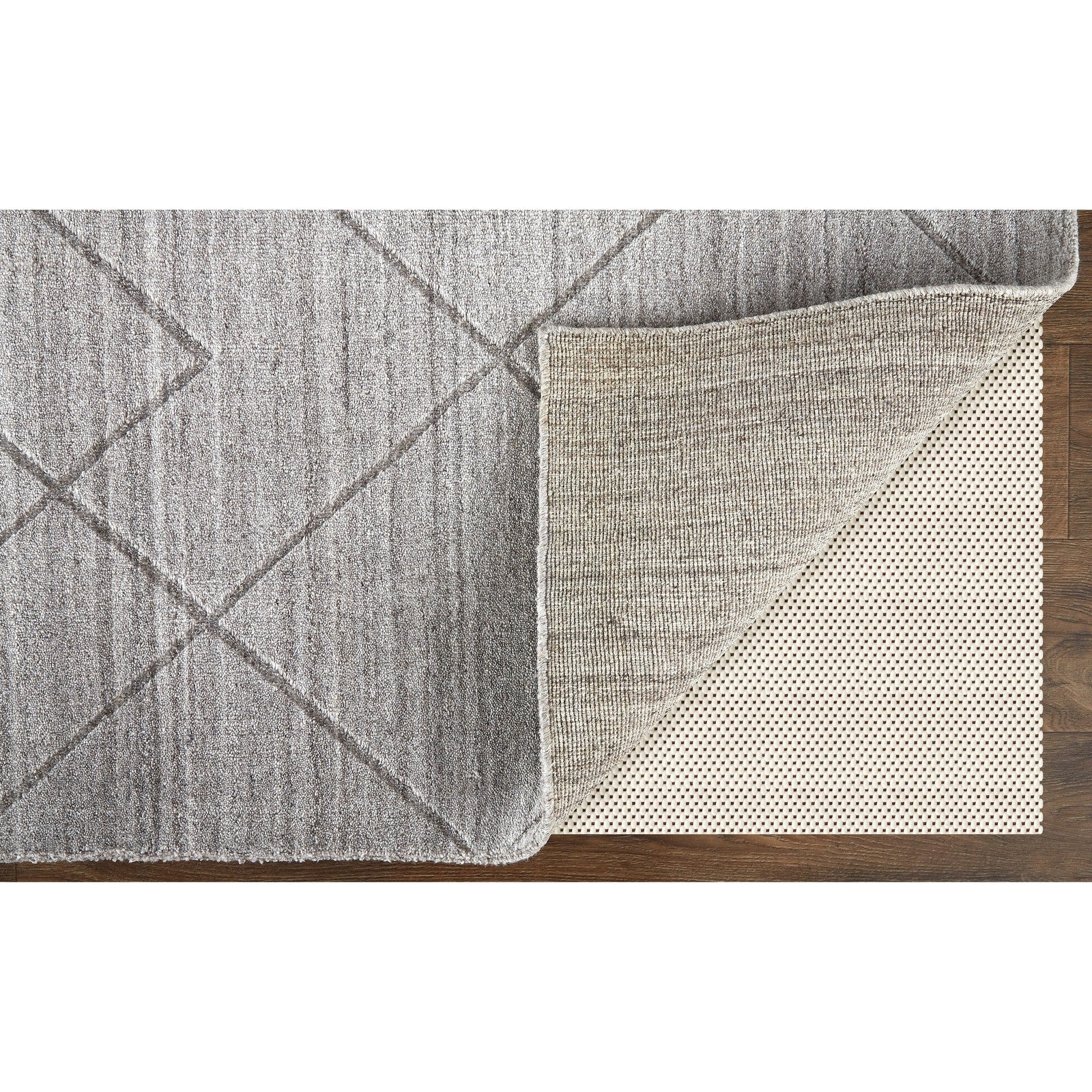 Feizy Redford 8848F Transitional Solid in Ivory/Silver - Image 3