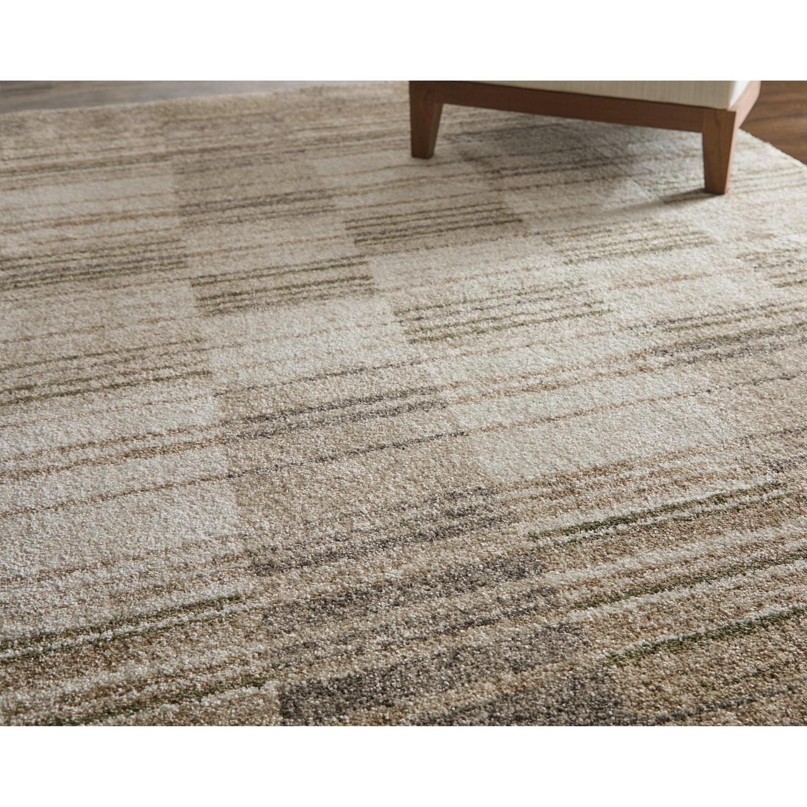 Feizy Richmond 39R3F Modern Geometric Rug in Ivory/Gray/Tan - Image 2