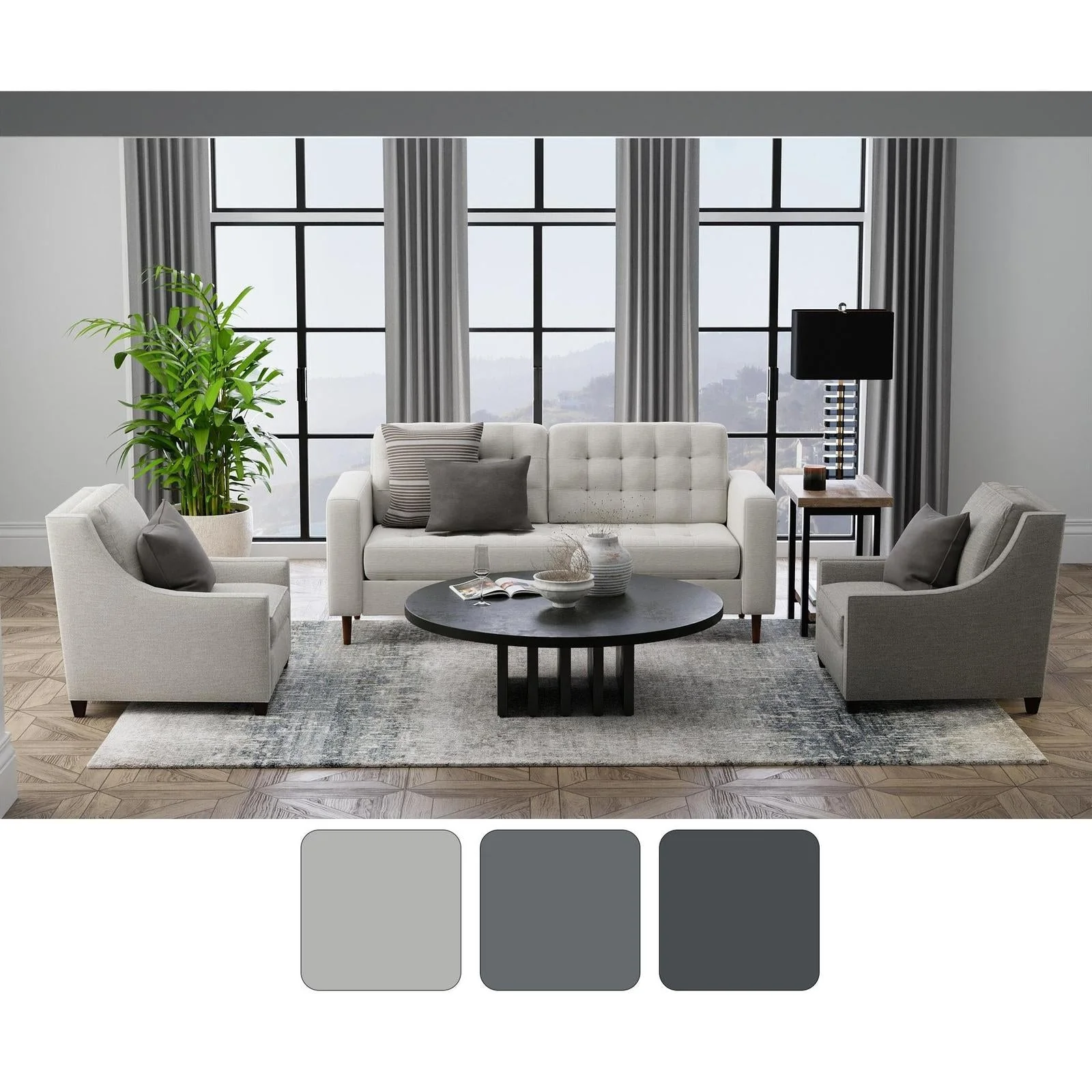 Feizy Richmond 39R5F Modern Abstract Rug in Ivory/Blue/Green - Image 11
