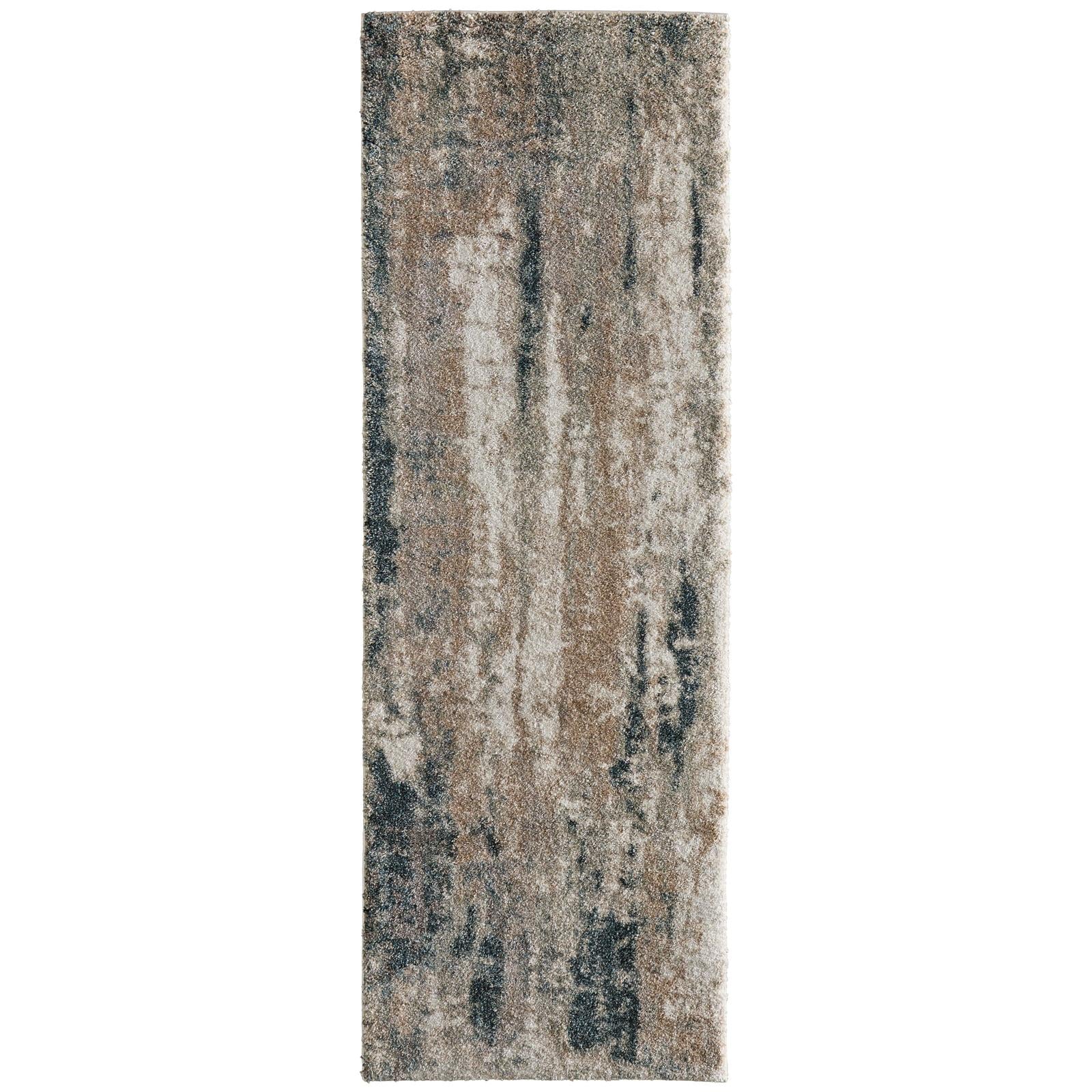 Feizy Richmond 39R6F Modern Abstract Rug in Gray/White/Blue - Image 11