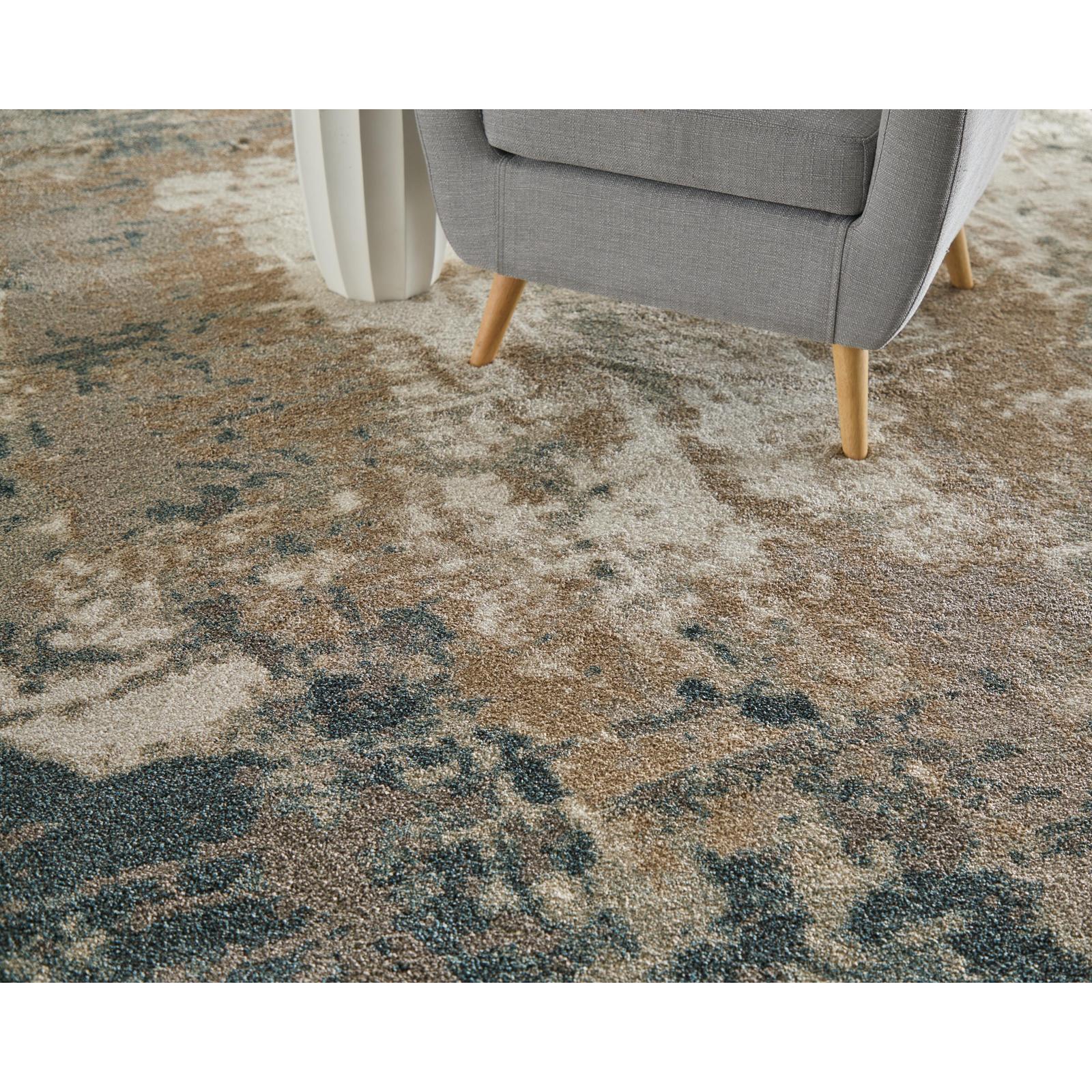 Feizy Richmond 39R6F Modern Abstract Rug in Gray/White/Blue - Image 2