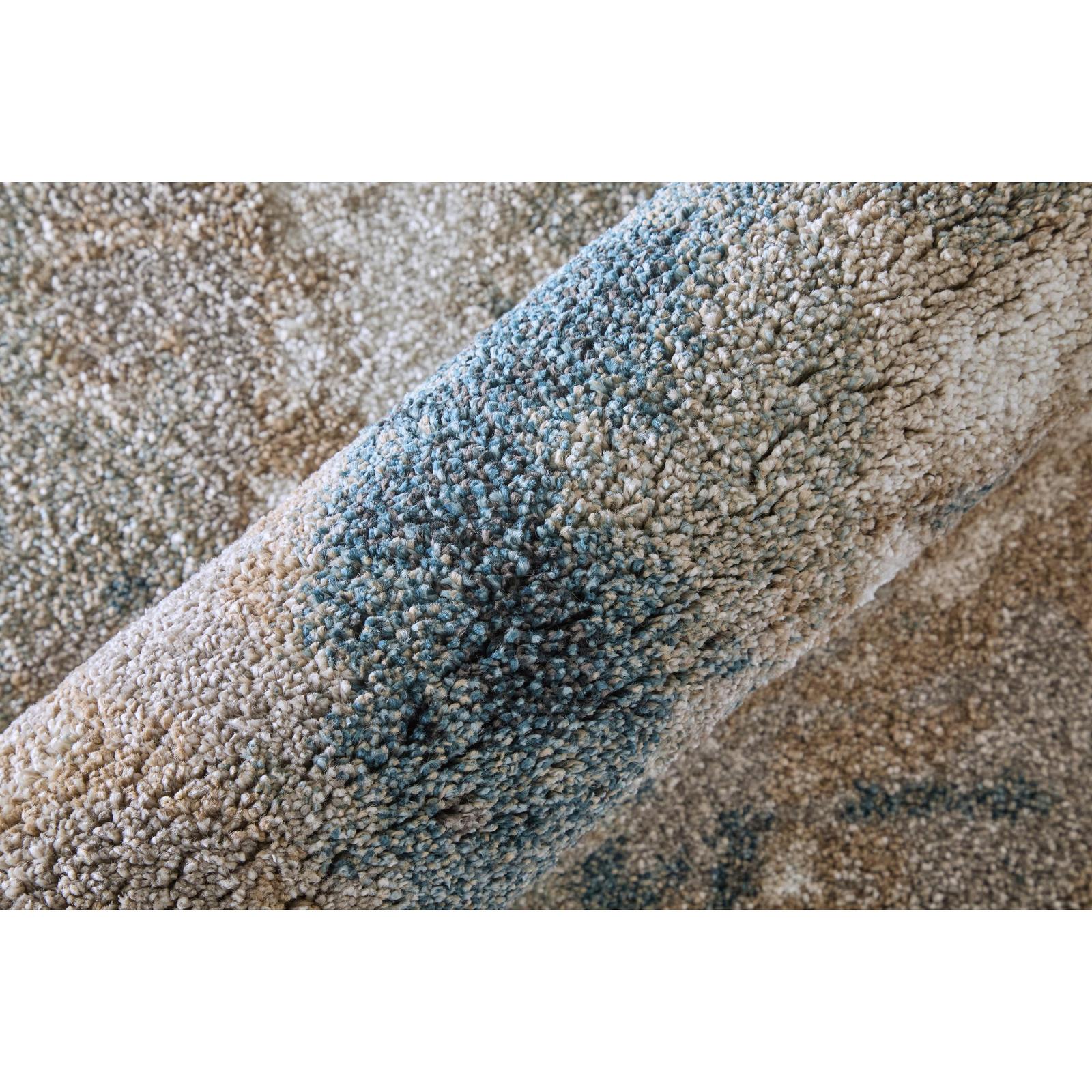Feizy Richmond 39R6F Modern Abstract Rug in Gray/White/Blue - Image 6