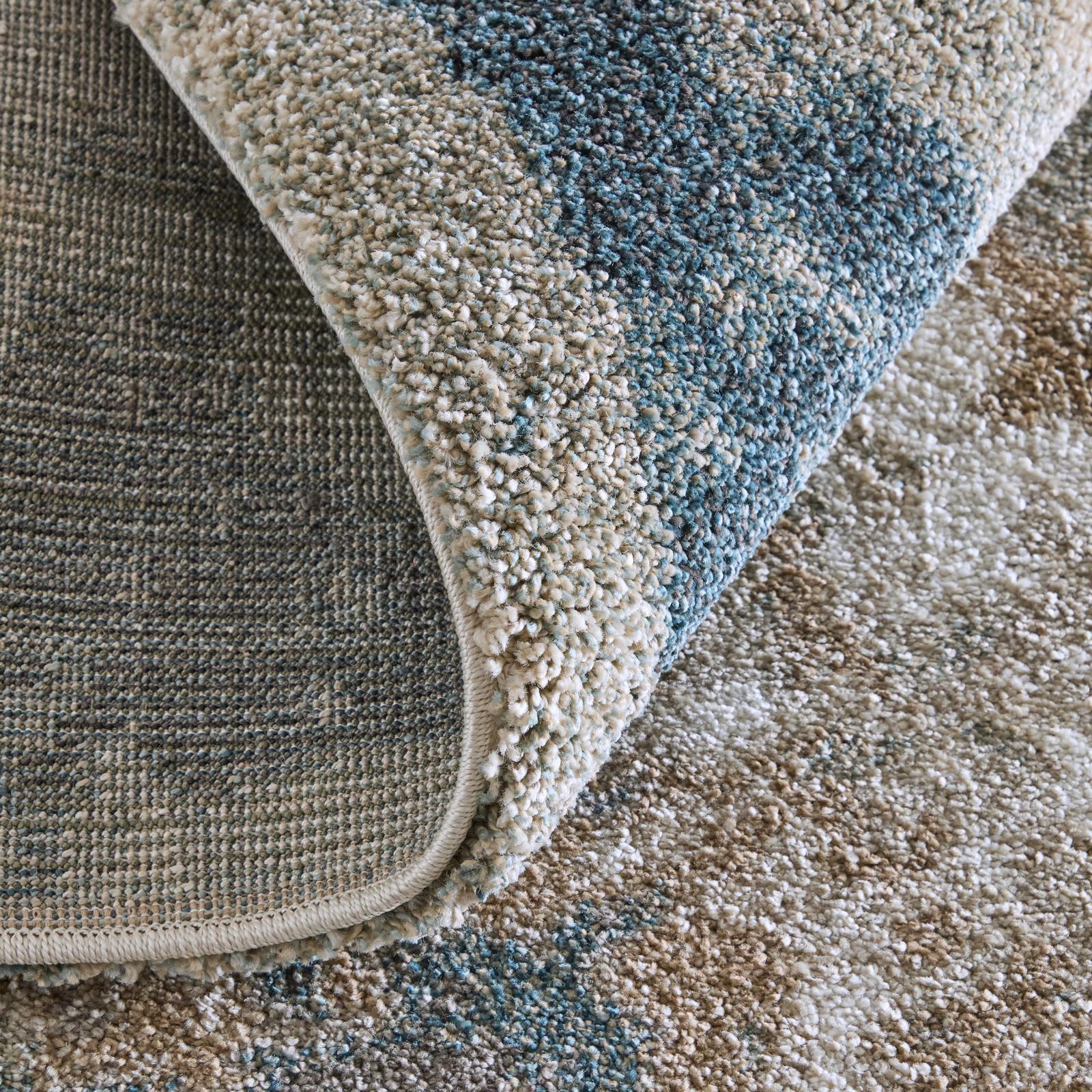 Feizy Richmond 39R6F Modern Abstract Rug in Gray/White/Blue - Image 8