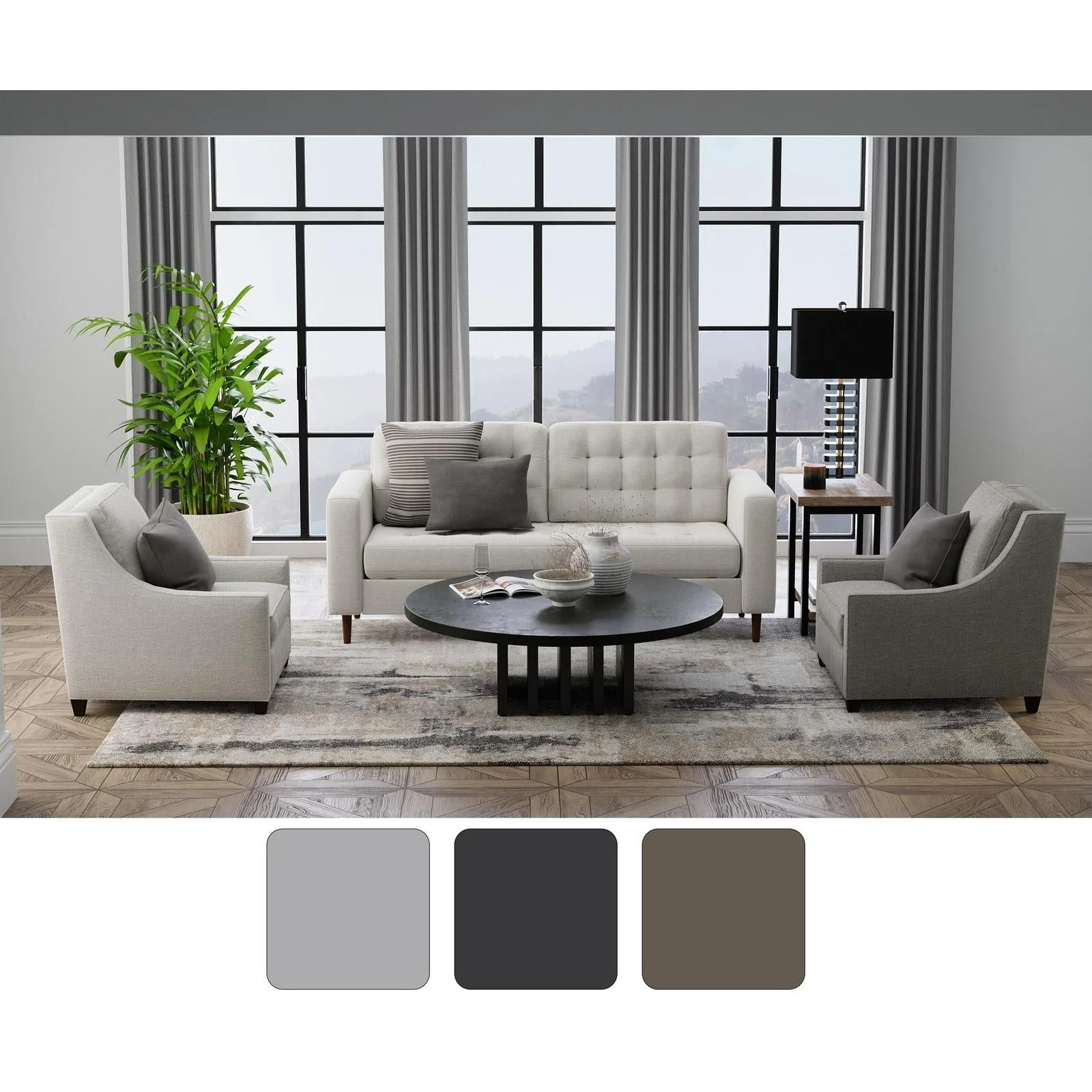 Feizy Richmond 39R7F Modern Abstract Rug in Tan/Gray - Image 10
