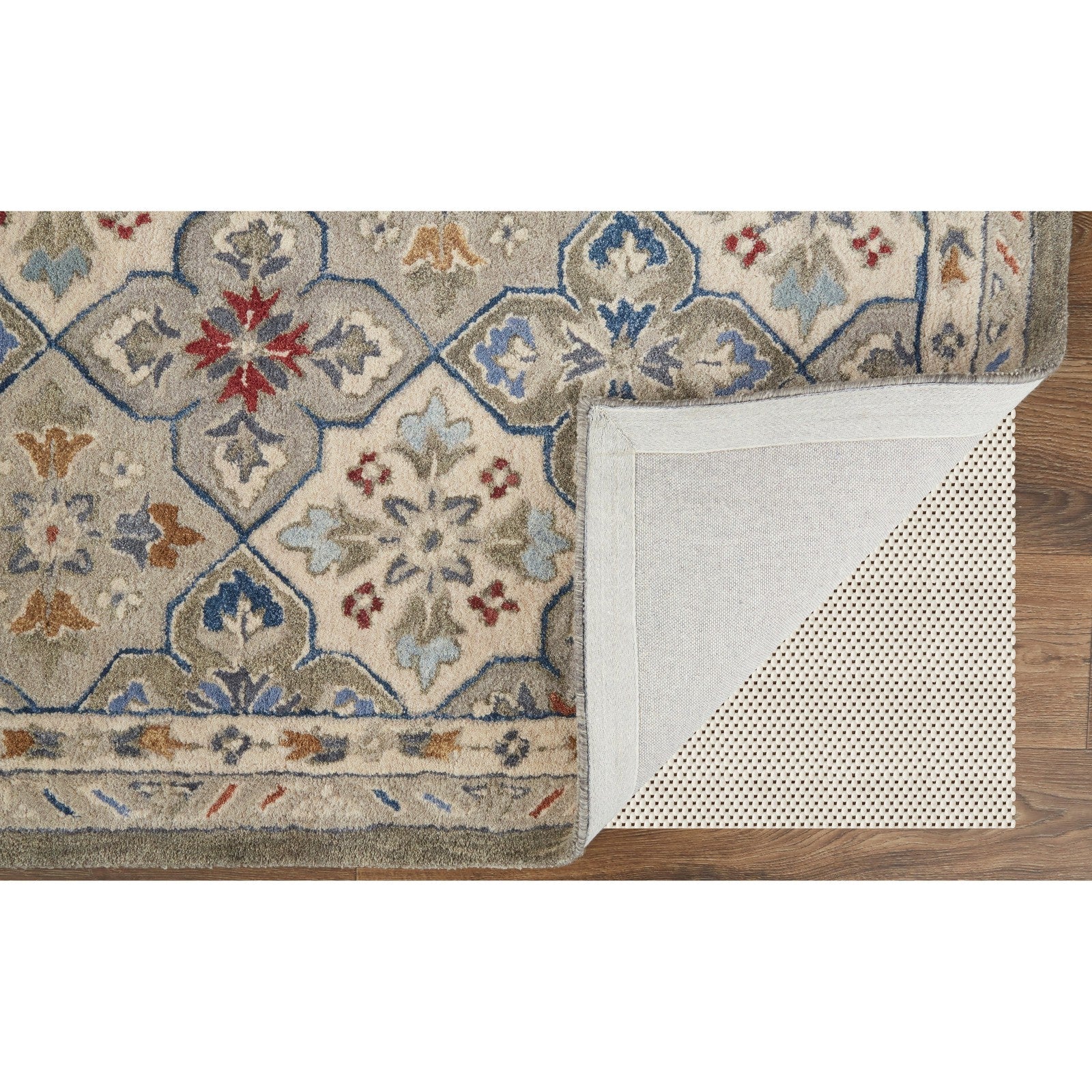 Feizy Rylan 8638F Transitional Floral & Botanical in Taupe/Ivory/Red - Image 5