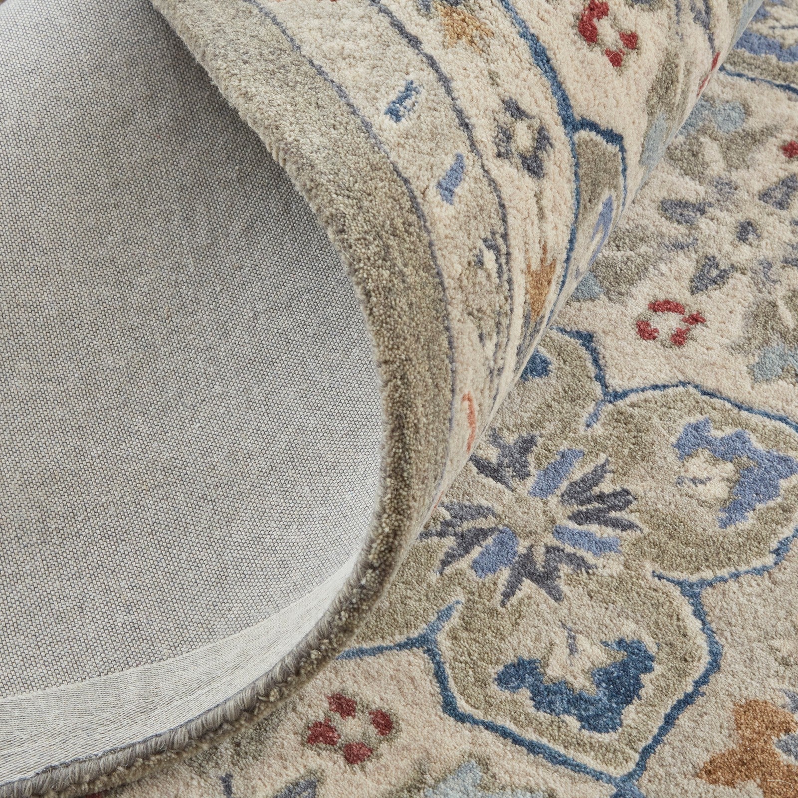 Feizy Rylan 8638F Transitional Floral & Botanical in Taupe/Ivory/Red - Image 7