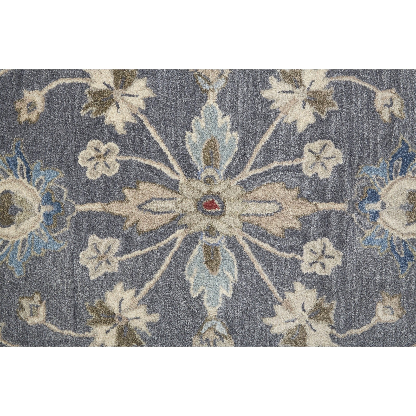 Feizy Rylan 8639F Transitional Oriental in Gray/Ivory/Red - Image 7