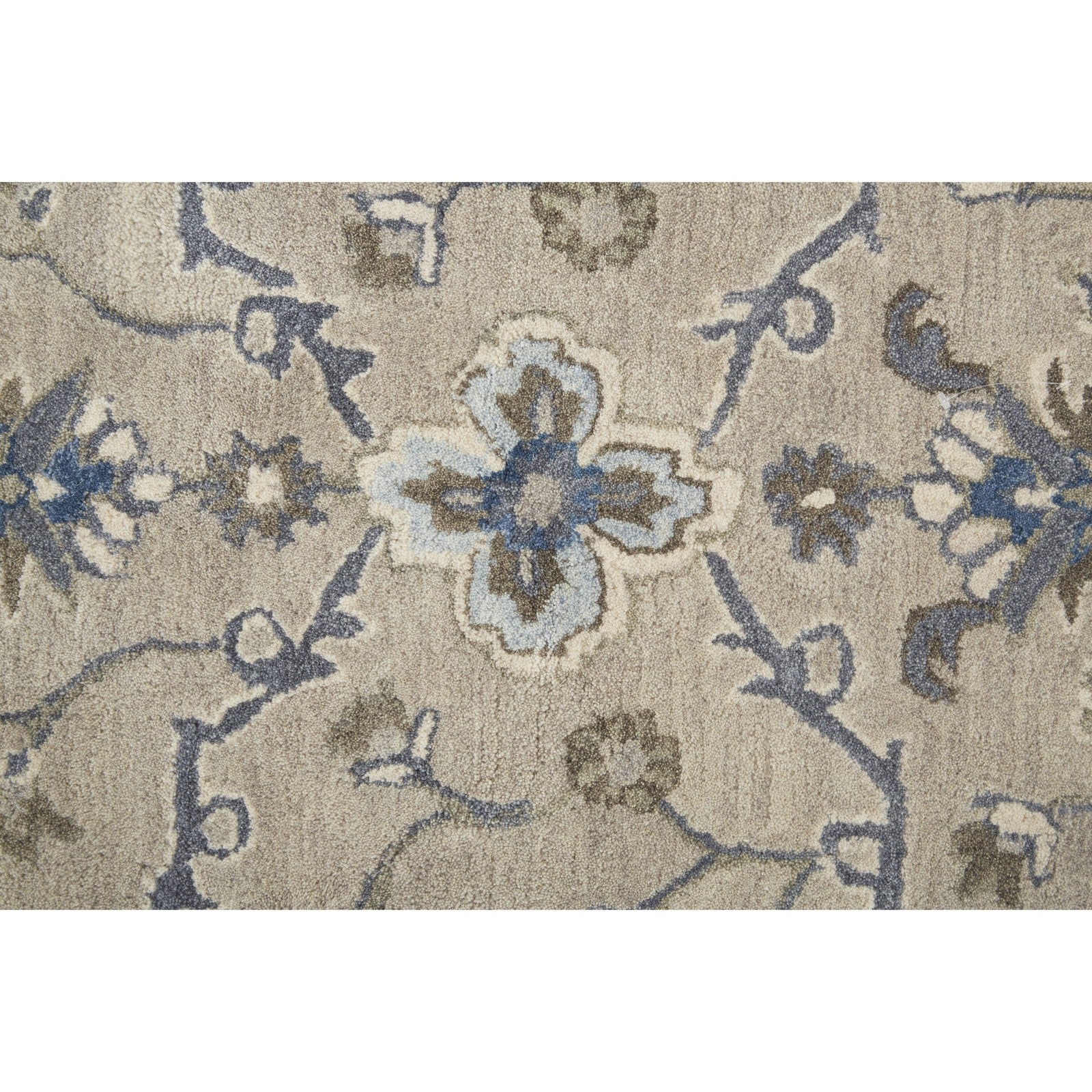 Feizy Rylan 8640F Transitional Oriental in Taupe/Ivory/Blue - Image 8