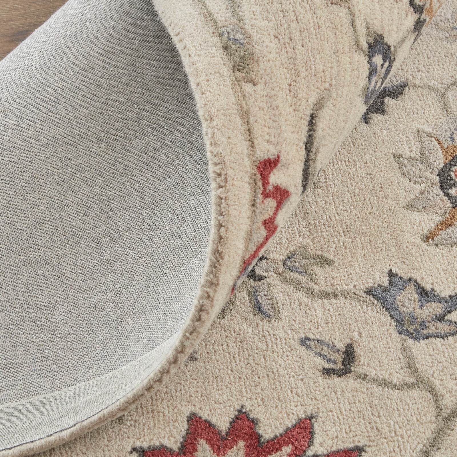 Feizy Rylan 8641F Transitional Floral & Botanical in Ivory/Blue/Tan - Image 7