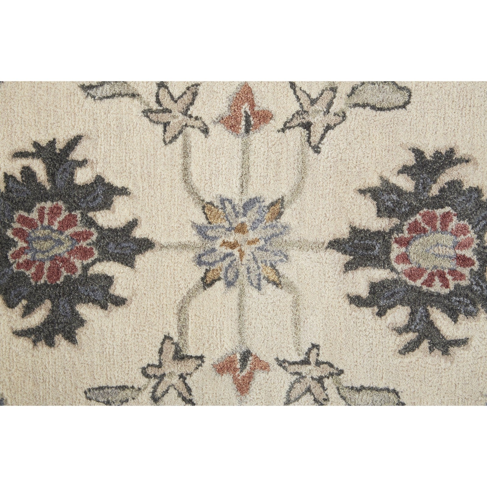 Feizy Rylan 8641F Transitional Floral & Botanical in Ivory/Blue/Tan - Image 8