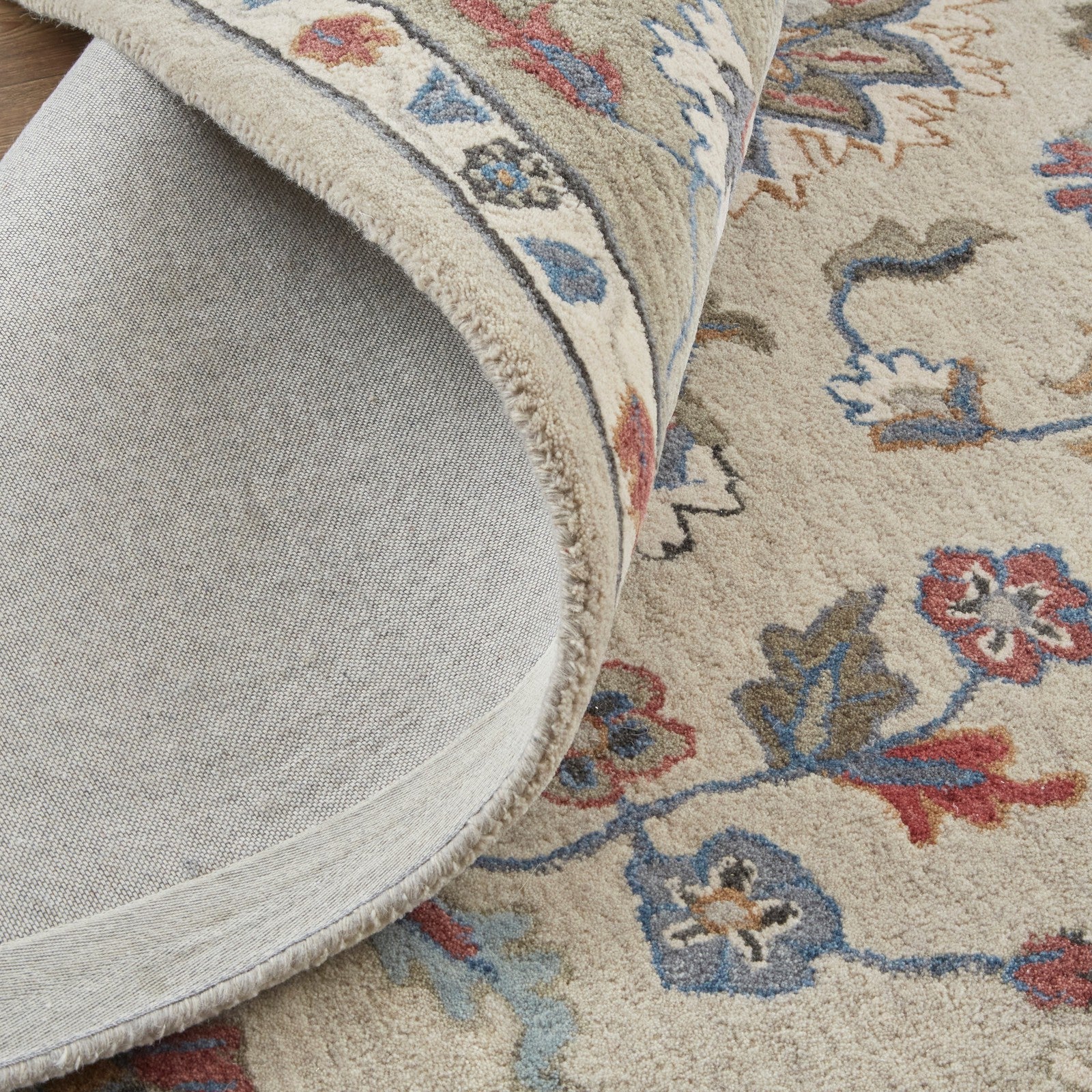 Feizy Rylan 8642F Transitional Oriental in Ivory/Taupe/Blue - Image 7