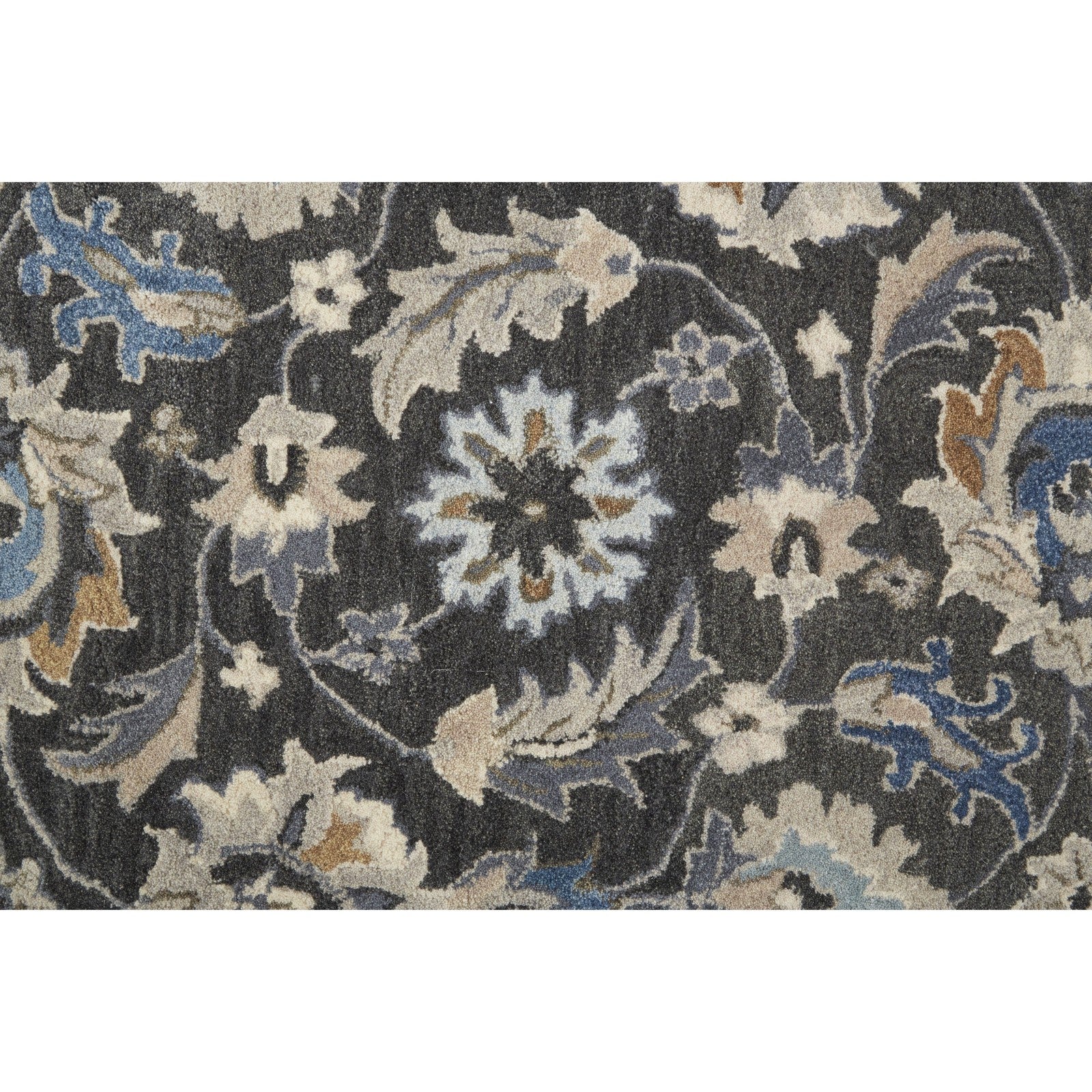 Feizy Rylan 8643F Transitional Oriental in Taupe/Blue/Ivory - Image 8