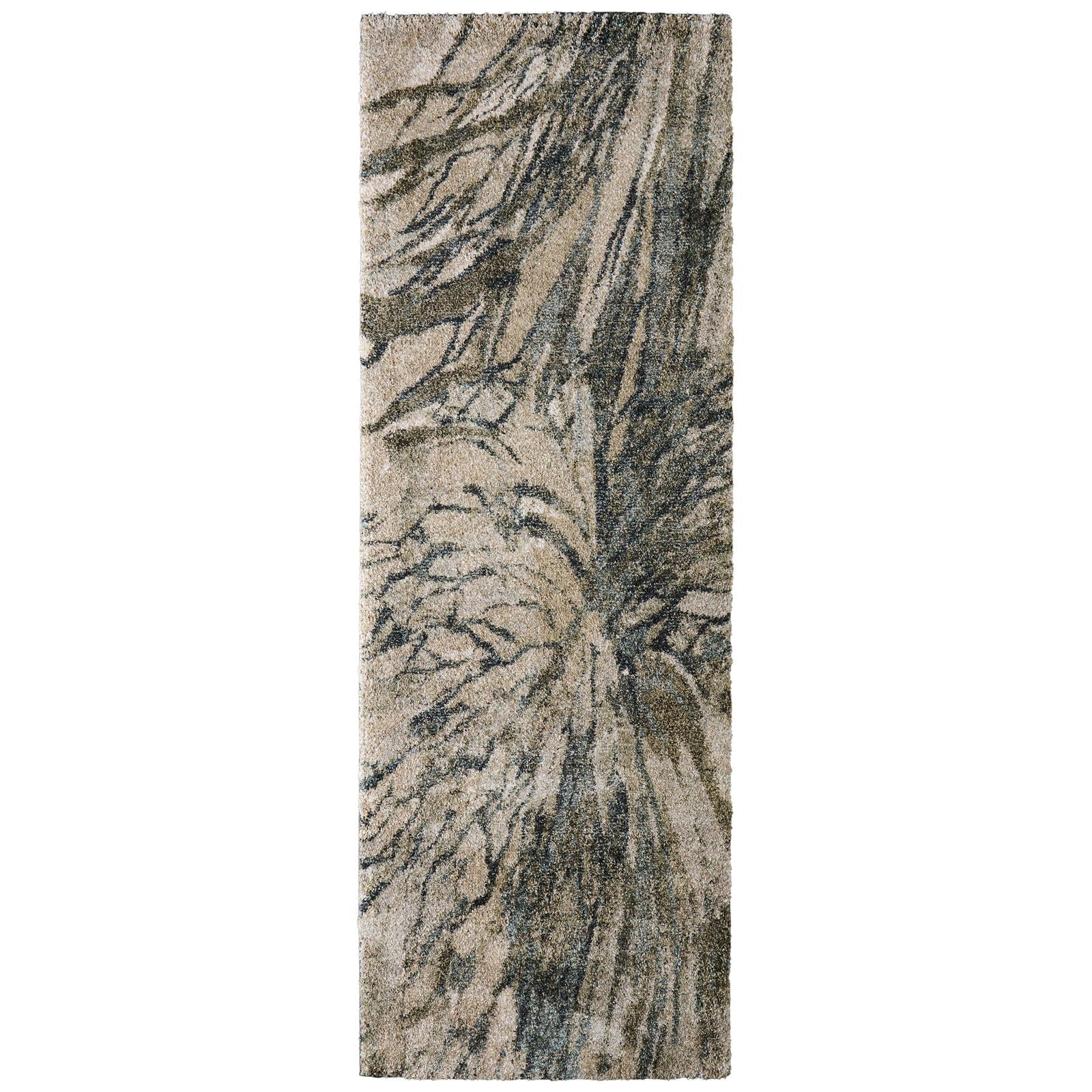 Feizy Skyview 39Q8F Modern Abstract Rug in Gray/Green/Ivory - Image 10