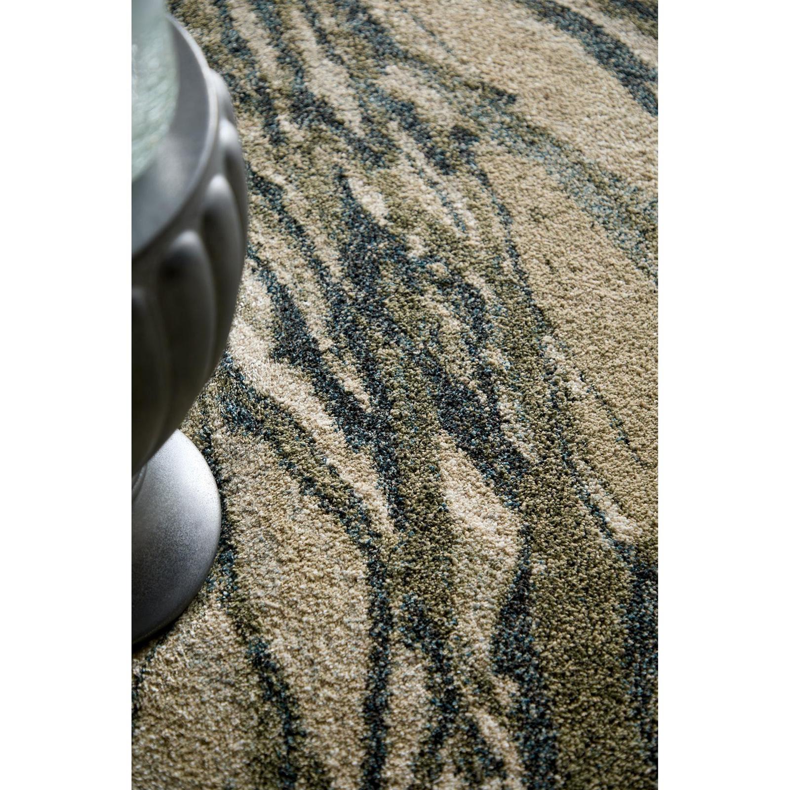 Feizy Skyview 39Q8F Modern Abstract Rug in Gray/Green/Ivory - Image 3