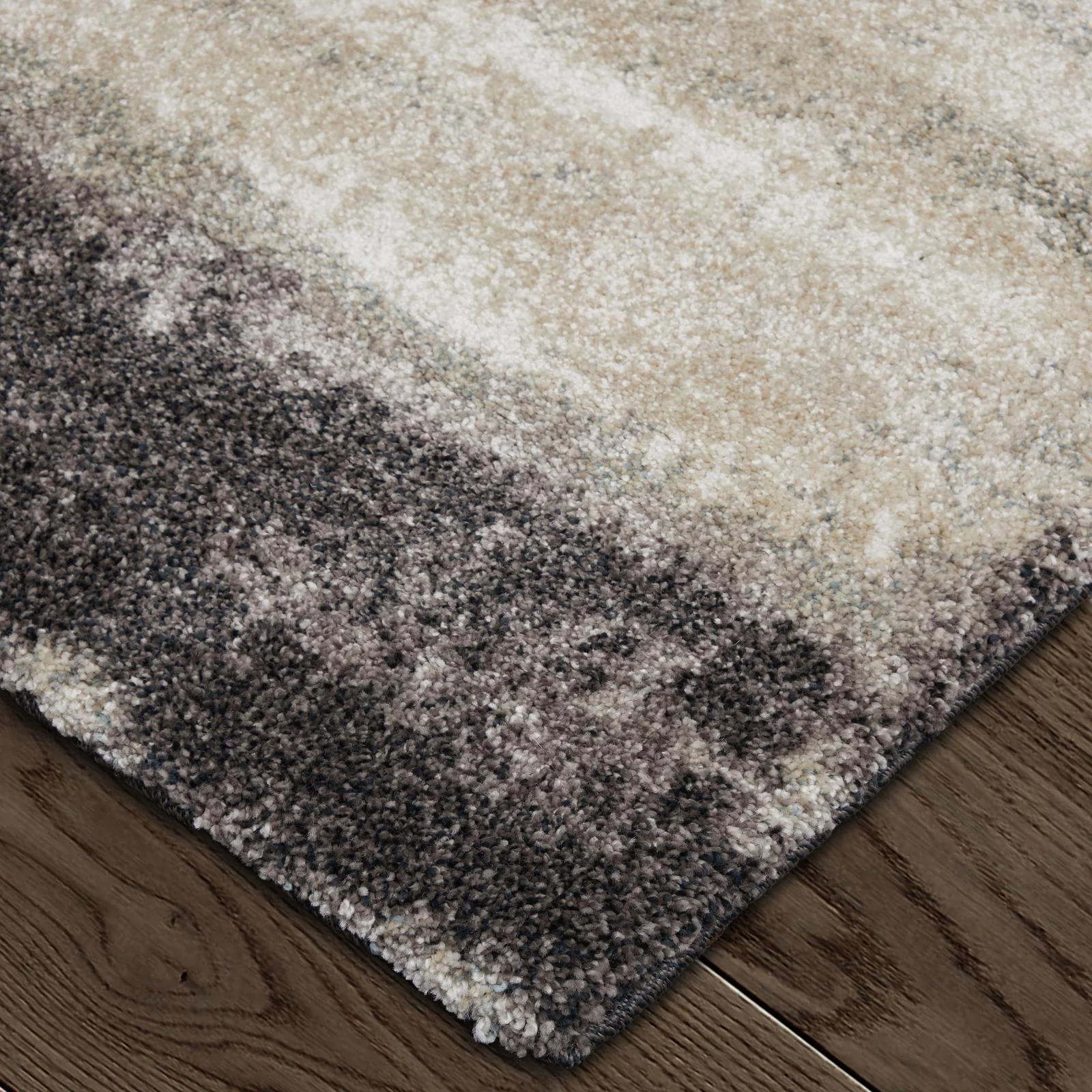 Feizy Skyview 39QAF Modern Abstract Rug in Gray/Ivory/Taupe - Image 3