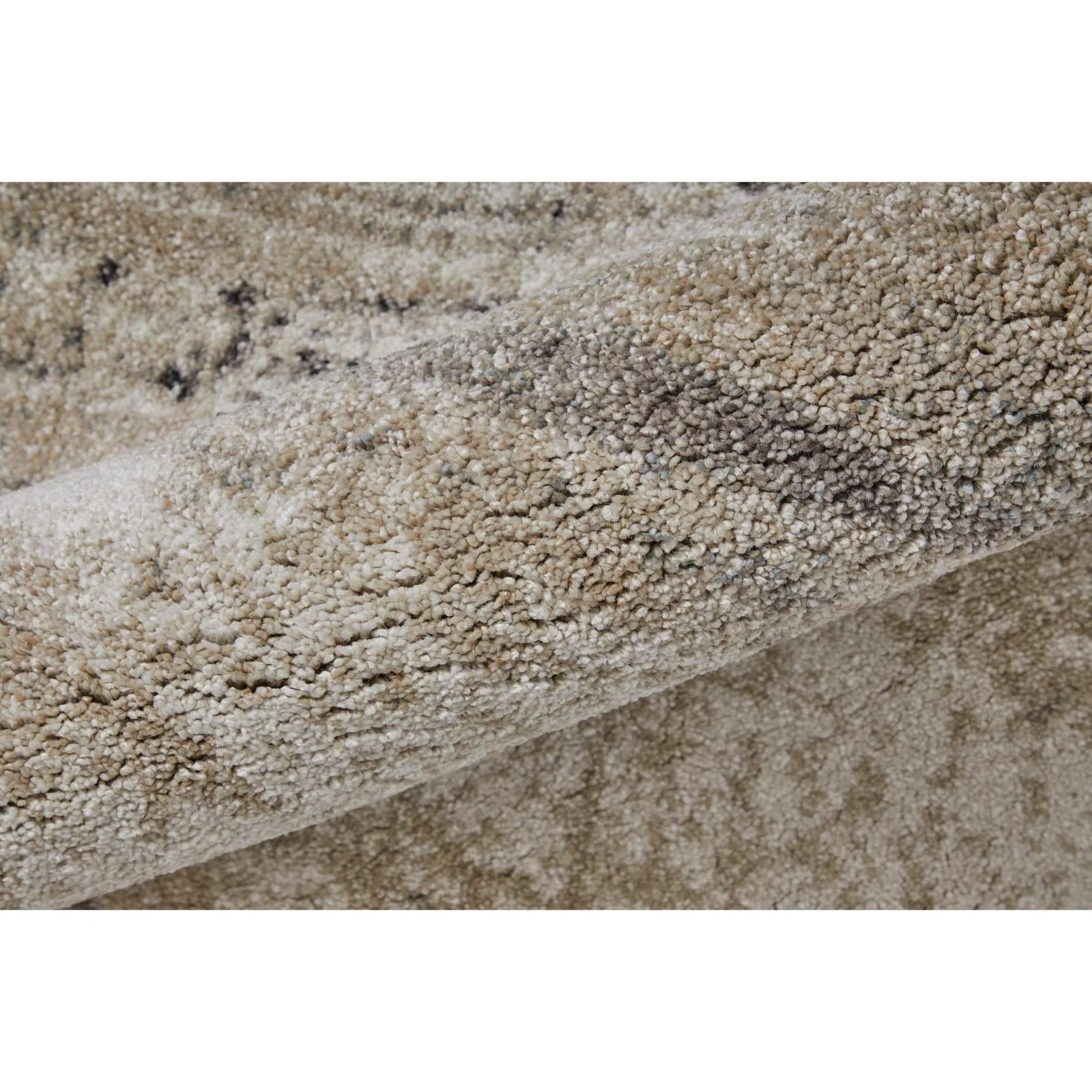 Feizy Skyview 39QAF Modern Abstract Rug in Gray/Ivory/Taupe - Image 5