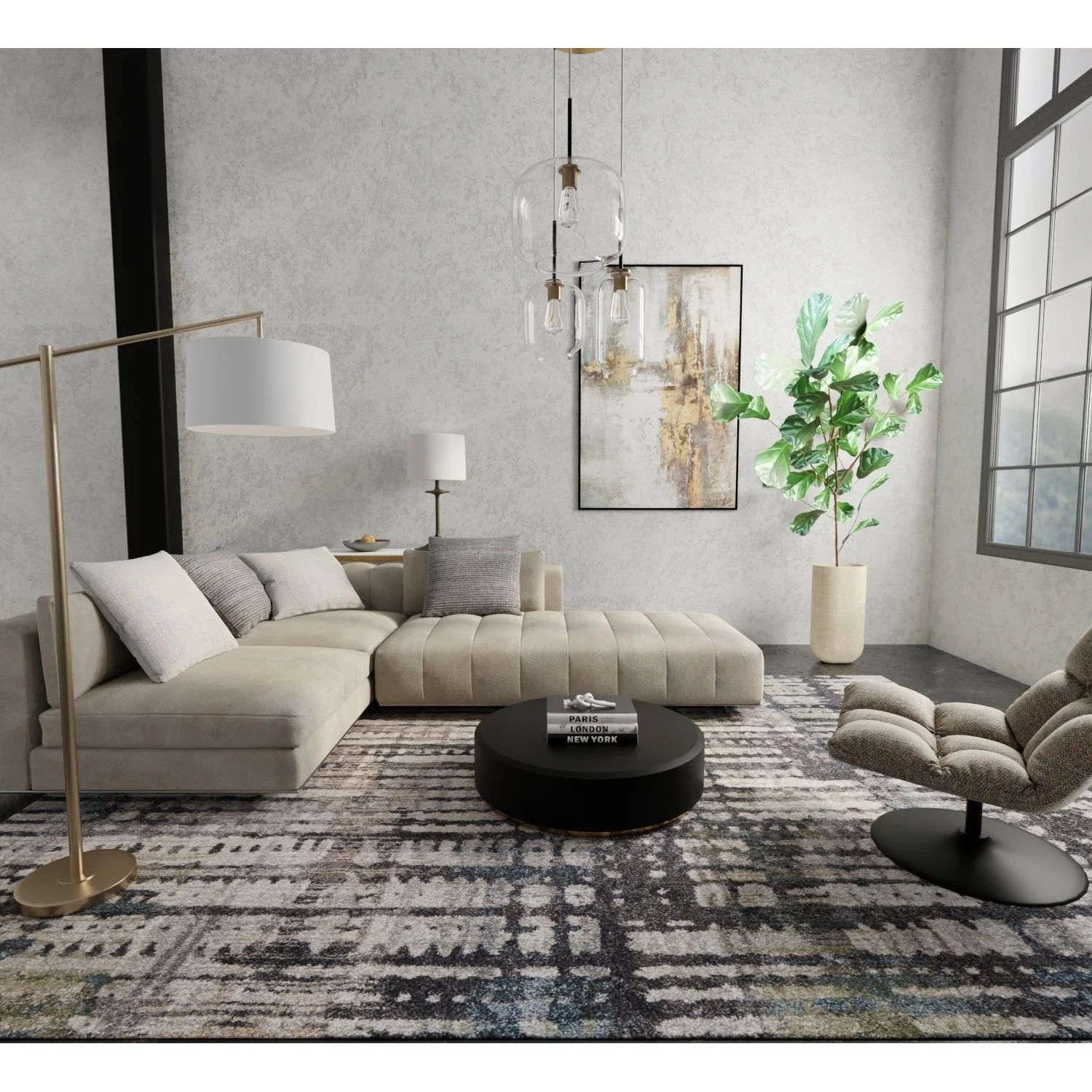 Feizy Skyview 39QBF Modern Abstract Rug - Image 12