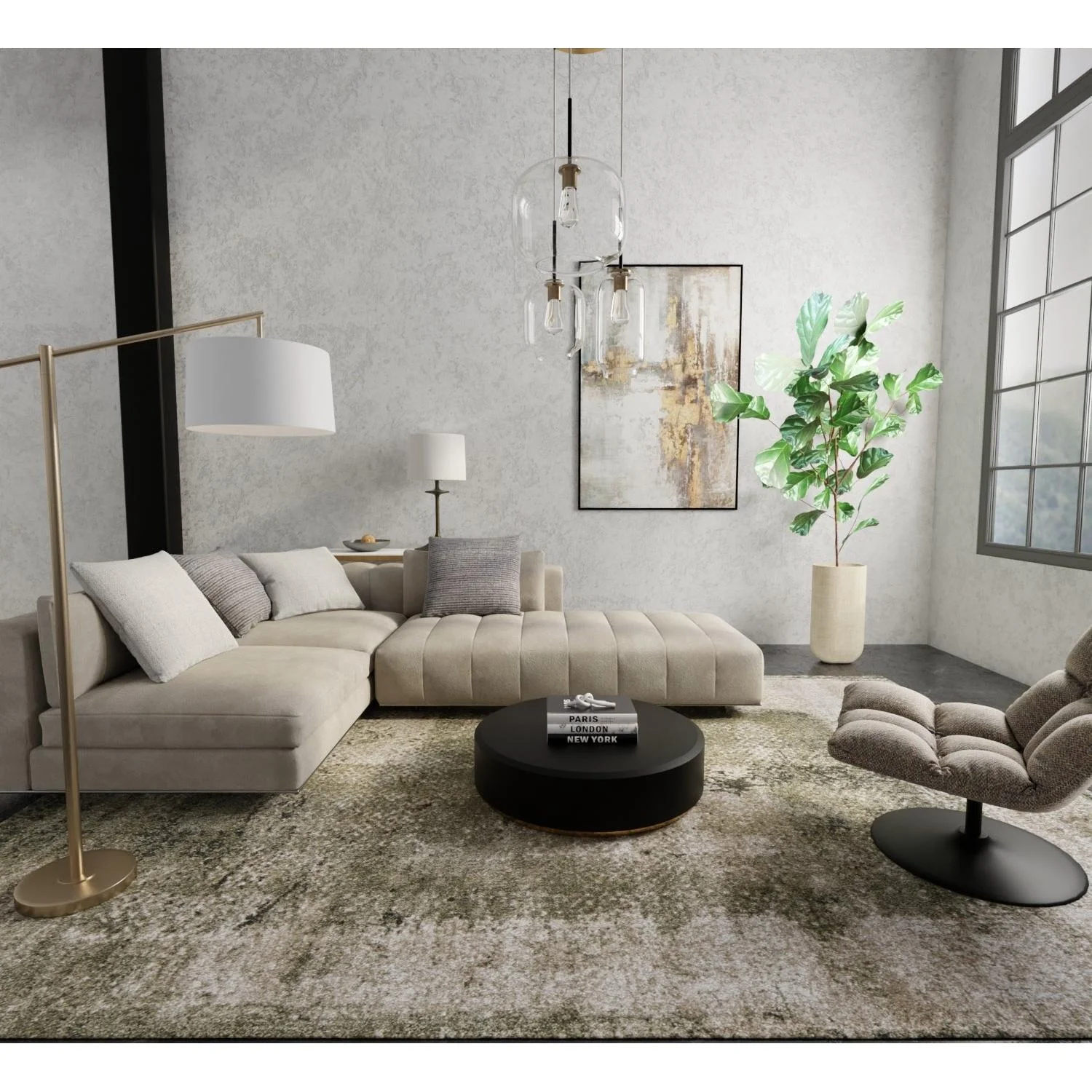Feizy Skyview 39QCF Modern Abstract Rug - Image 11