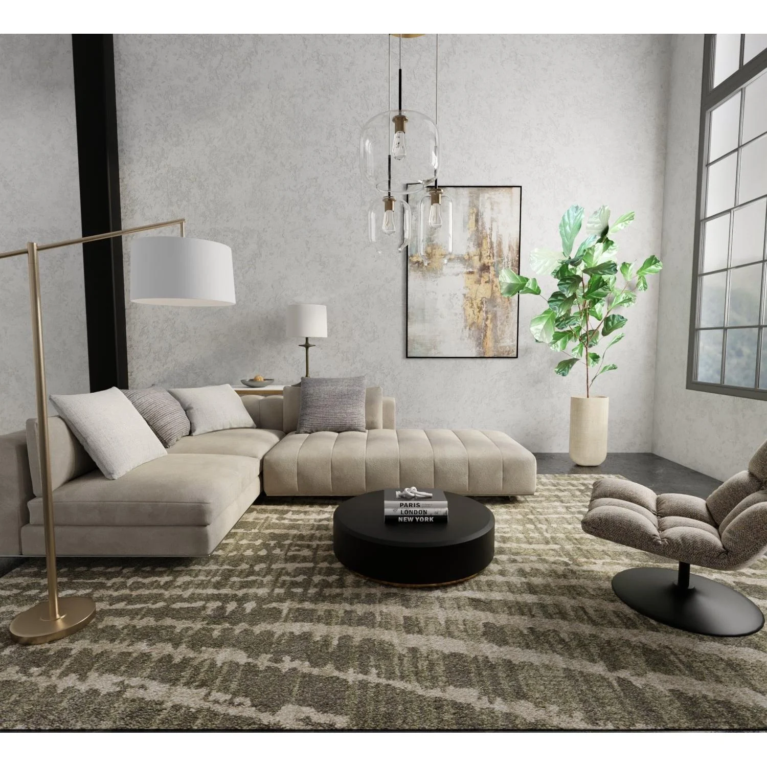 Feizy Skyview 39QDF Modern Abstract Rug - Image 13